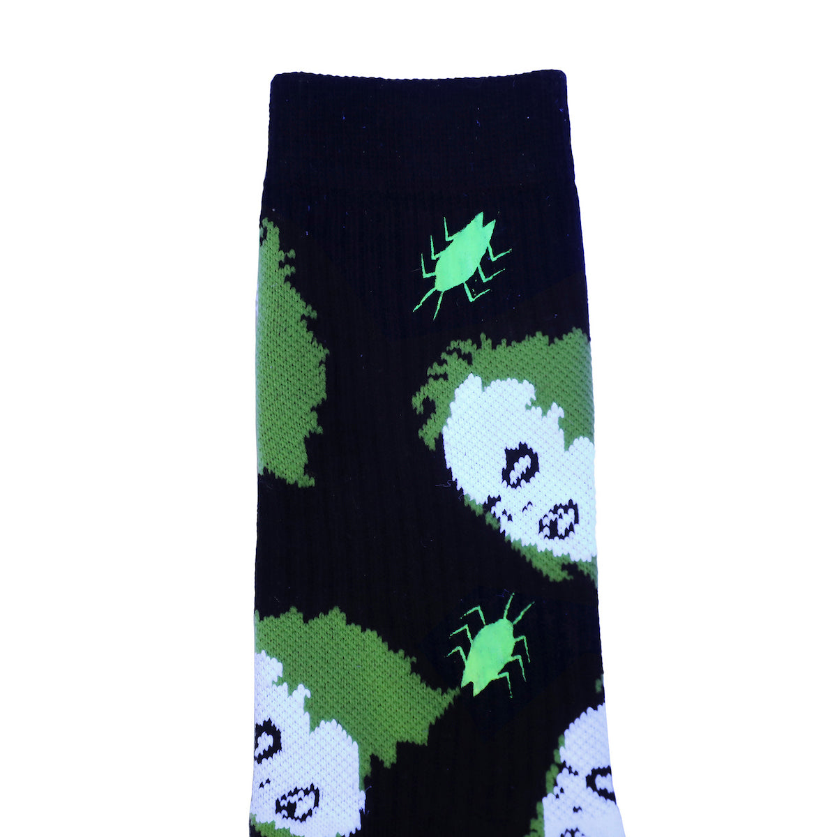 Beetlejuice Color-Changing Betelgeuse Print Men's Black Athletic Crew Socks