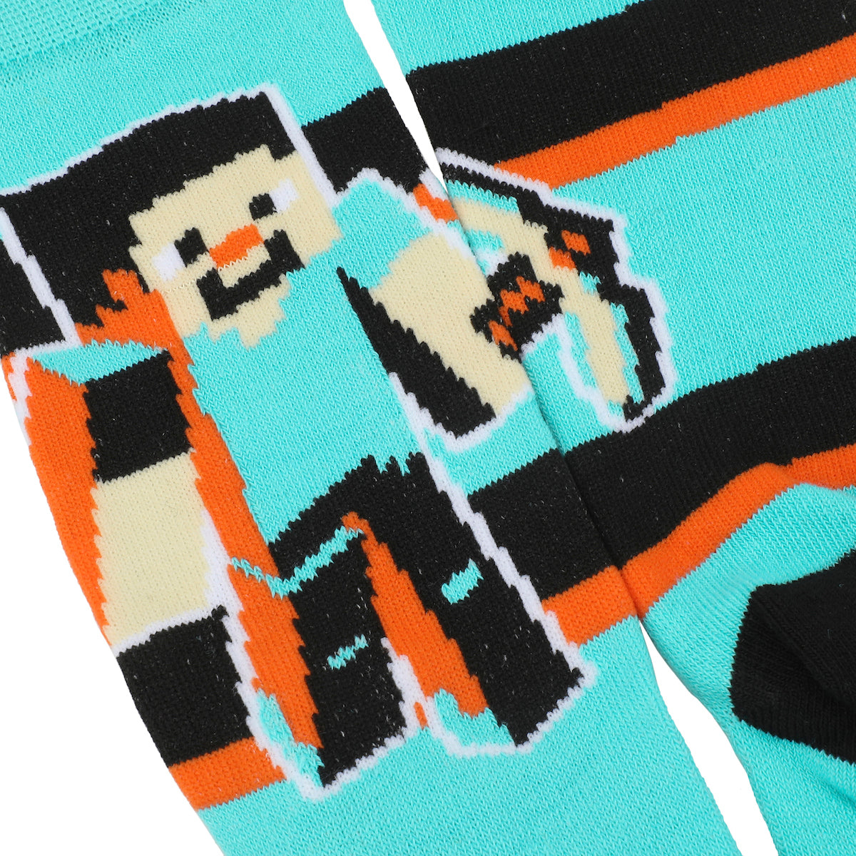 Minecraft Characters & Icons Adult 3-Pair Casual Crew Socks