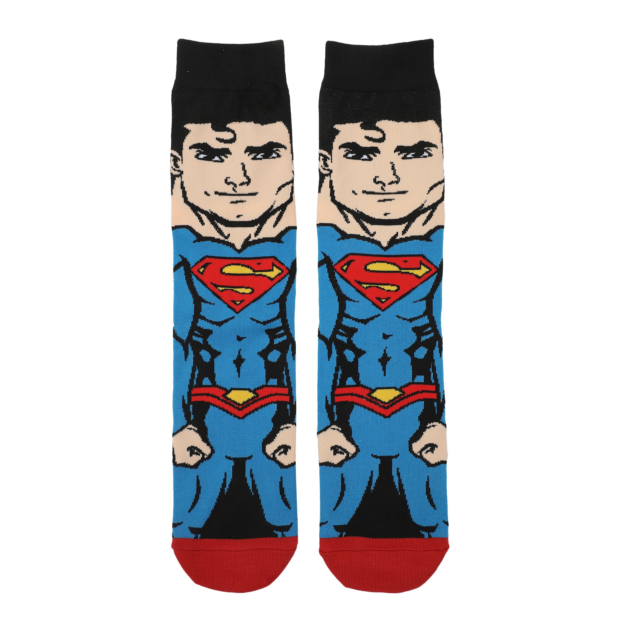 Superman Men's Casual Crew Socks With Cape Attachments