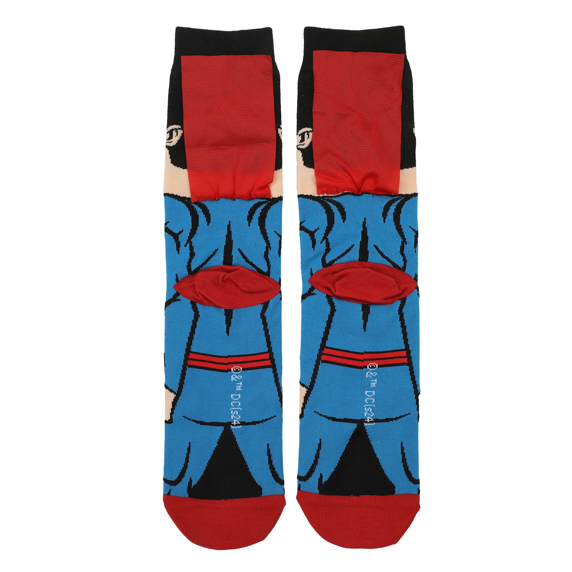 Superman Men's Casual Crew Socks With Cape Attachments
