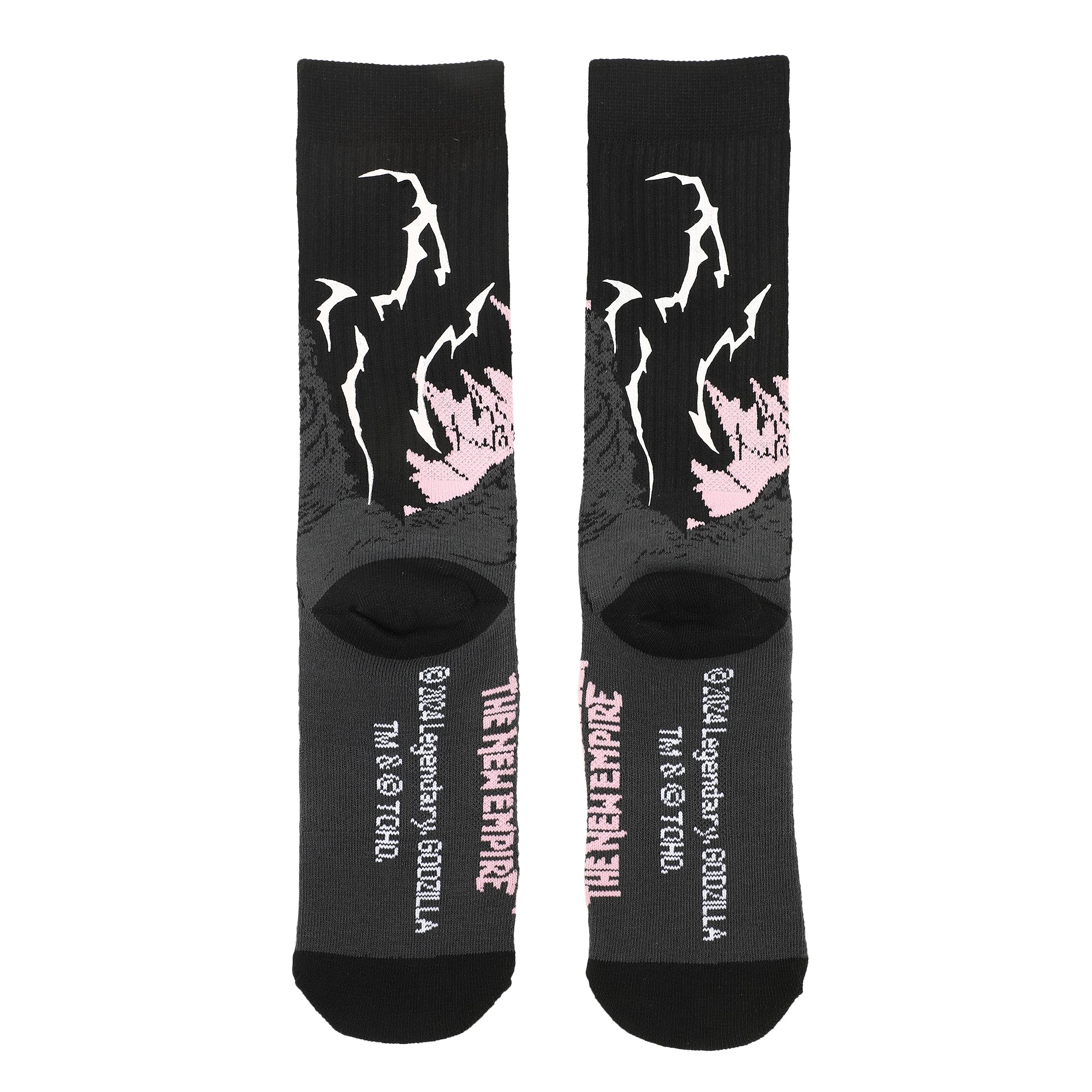 Godzilla Vs. Kong The New Empire UV Color Change Godzilla Adult Athletic Crew Socks-OSFA