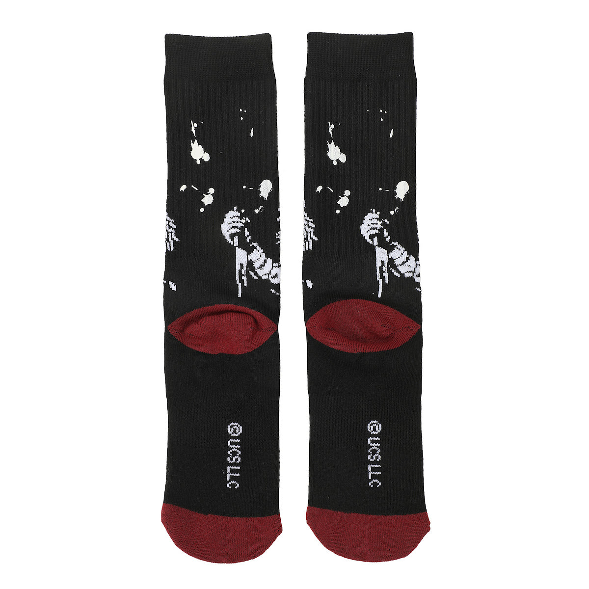 Chucky UV Color Change Hi I'm Chucky Men's Black Athletic Crew Socks