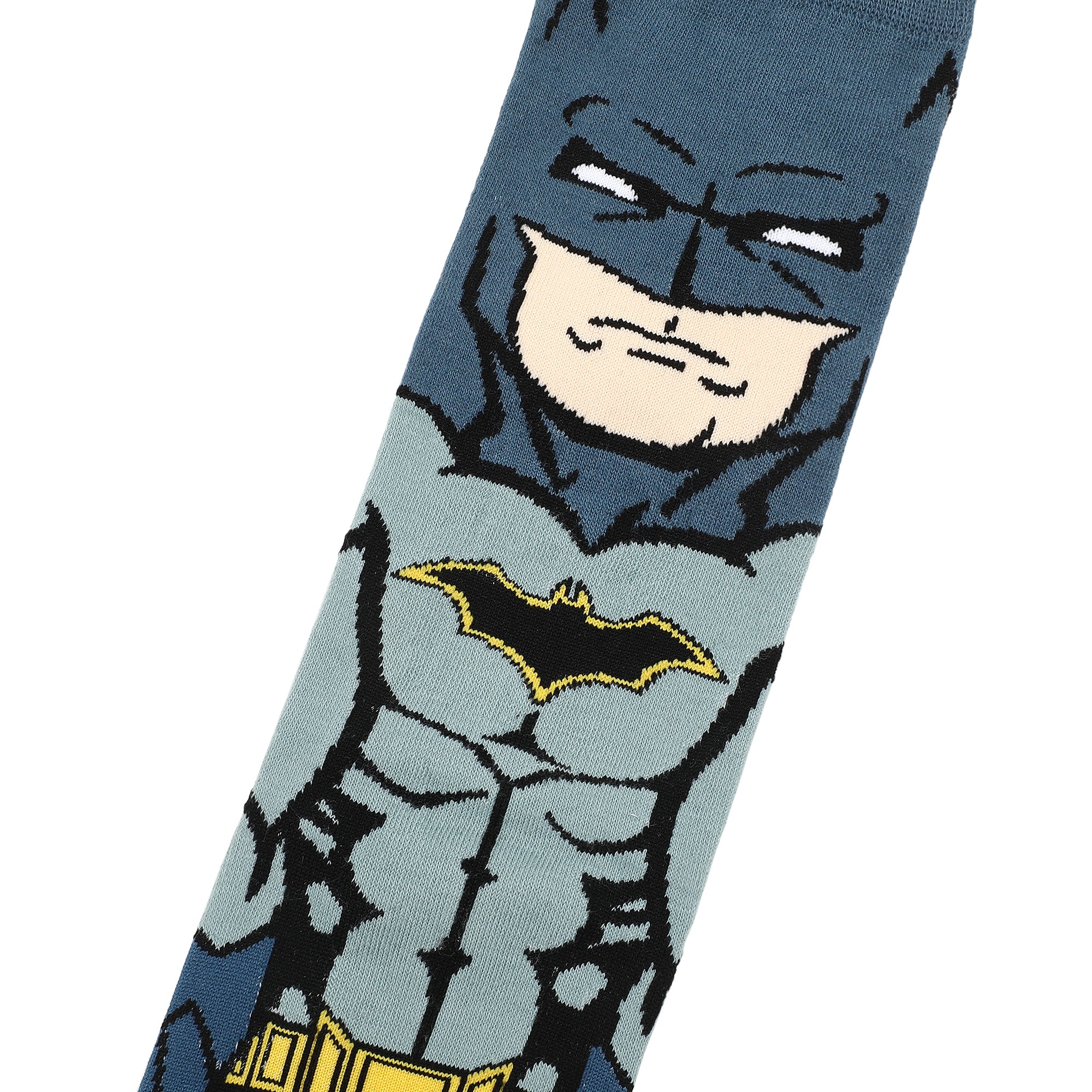 Batman Adult Gray Casual Crew Socks With Cape Attachments-OSFA