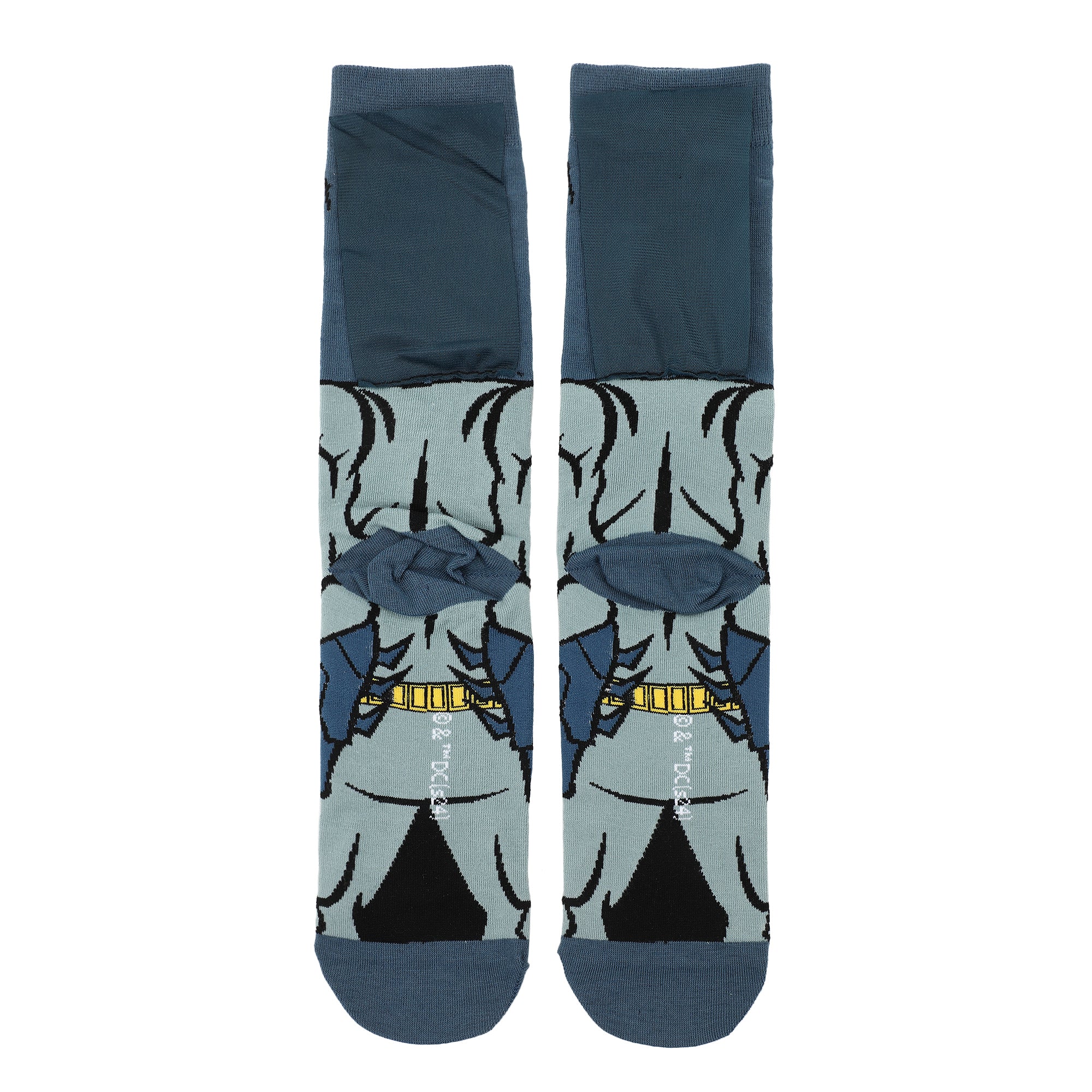 Batman Adult Gray Casual Crew Socks With Cape Attachments-OSFA
