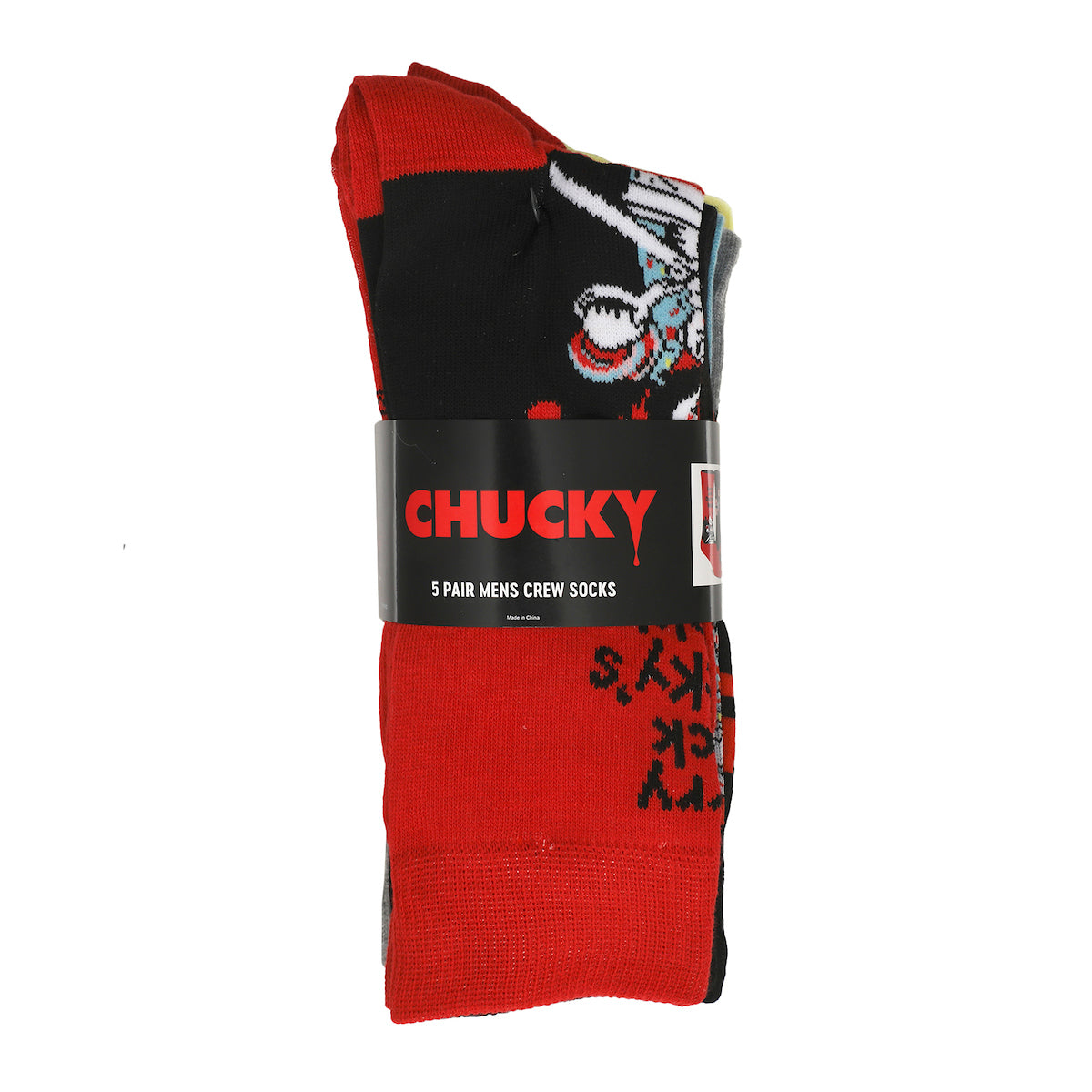 Chucky Character Art Adult 5-Pair Casual Crew Socks