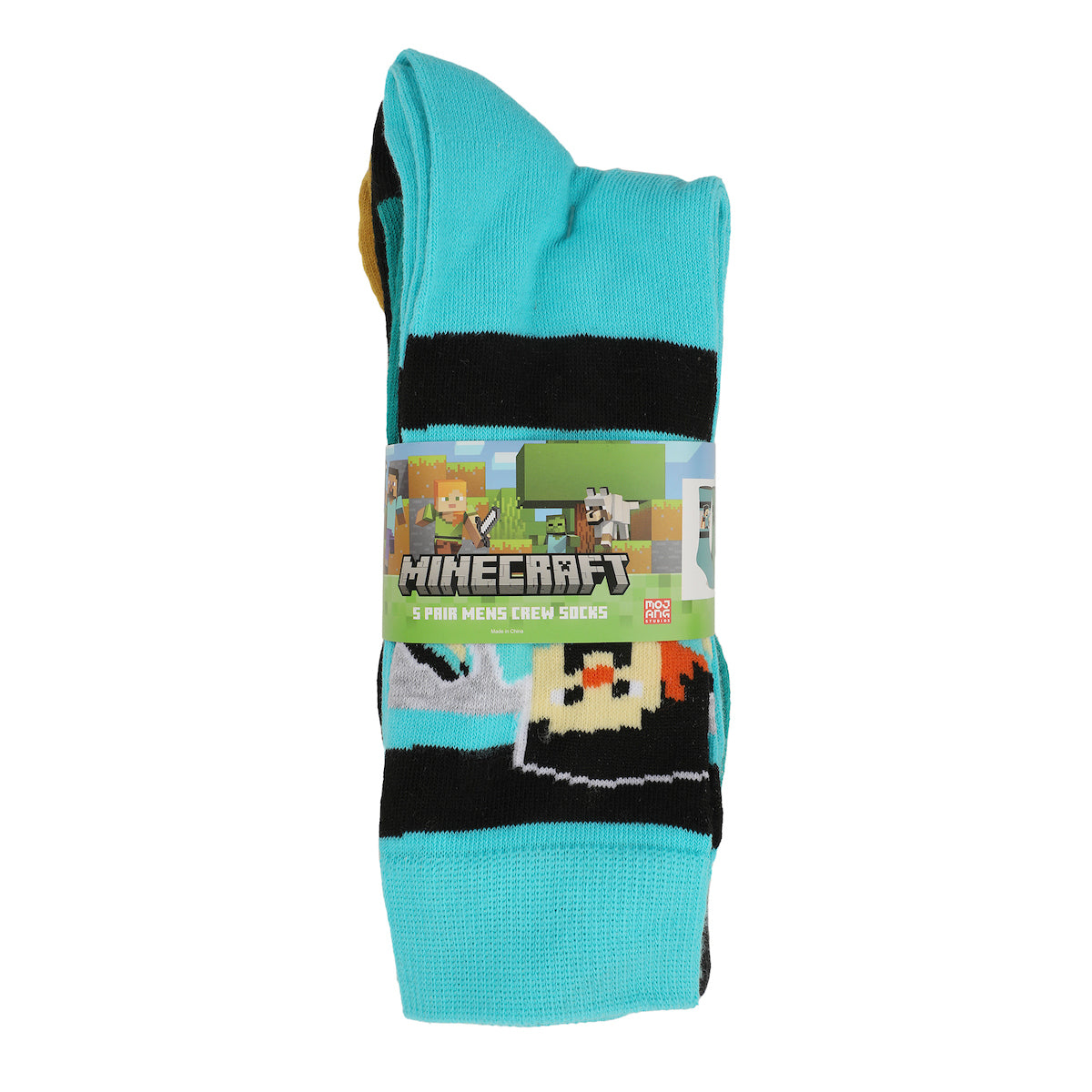 Minecraft Characters & Icons Adult 5-Pair Crew Socks