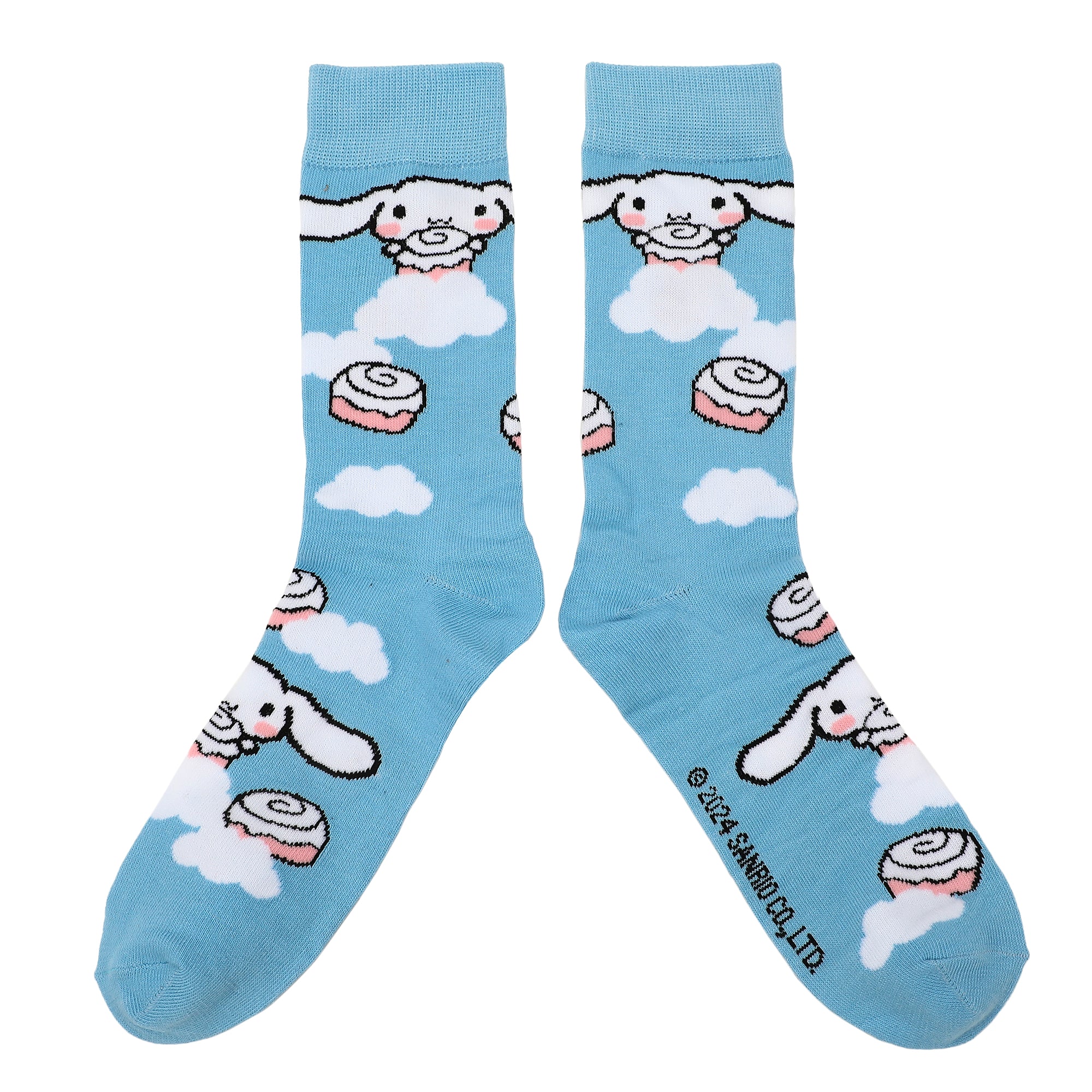 Hello Kitty Character Patterns Adult 4-Pack Casual Crew Socks-OSFA