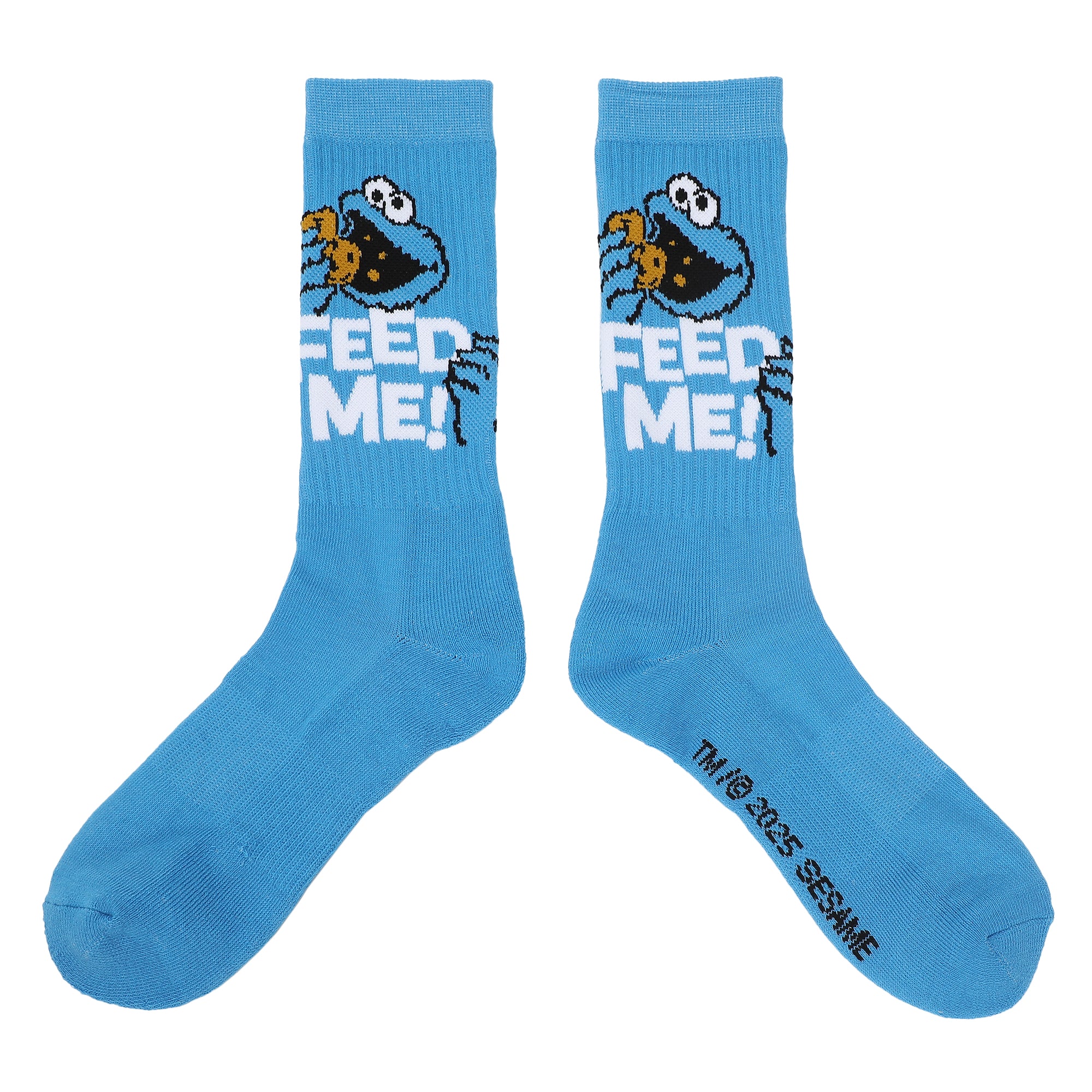 Sesame Street Cookie Monster Men's 3-Pair Pack Athletic Crew Socks