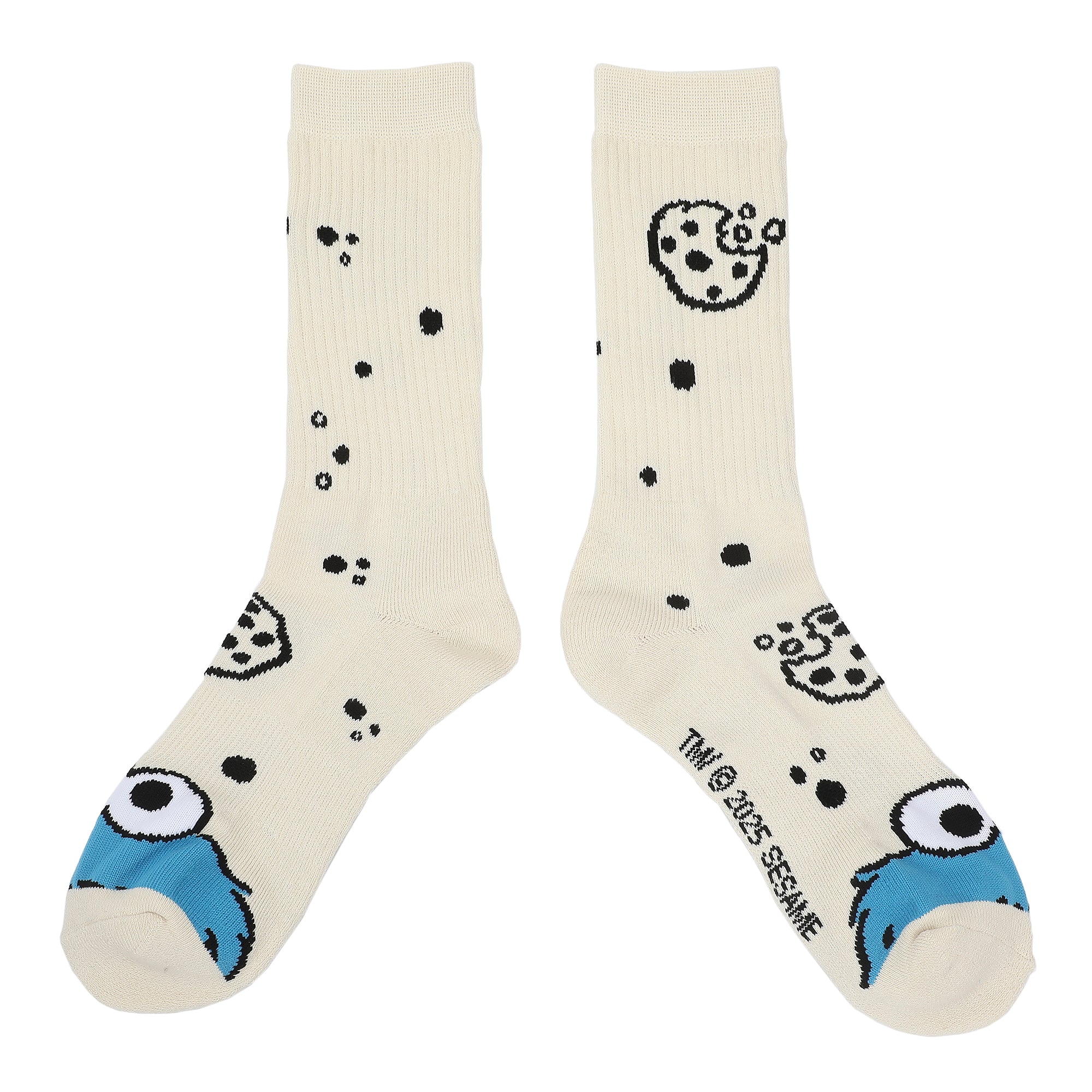 Sesame Street Cookie Monster Men's 3-Pair Pack Athletic Crew Socks