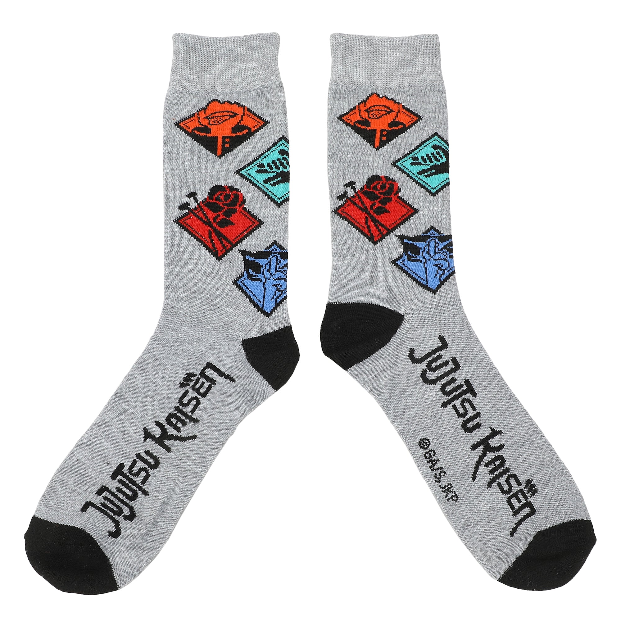 Jujutsu Kaisen Character Art Adult 5-Pair Casual Crew Socks-OSFA