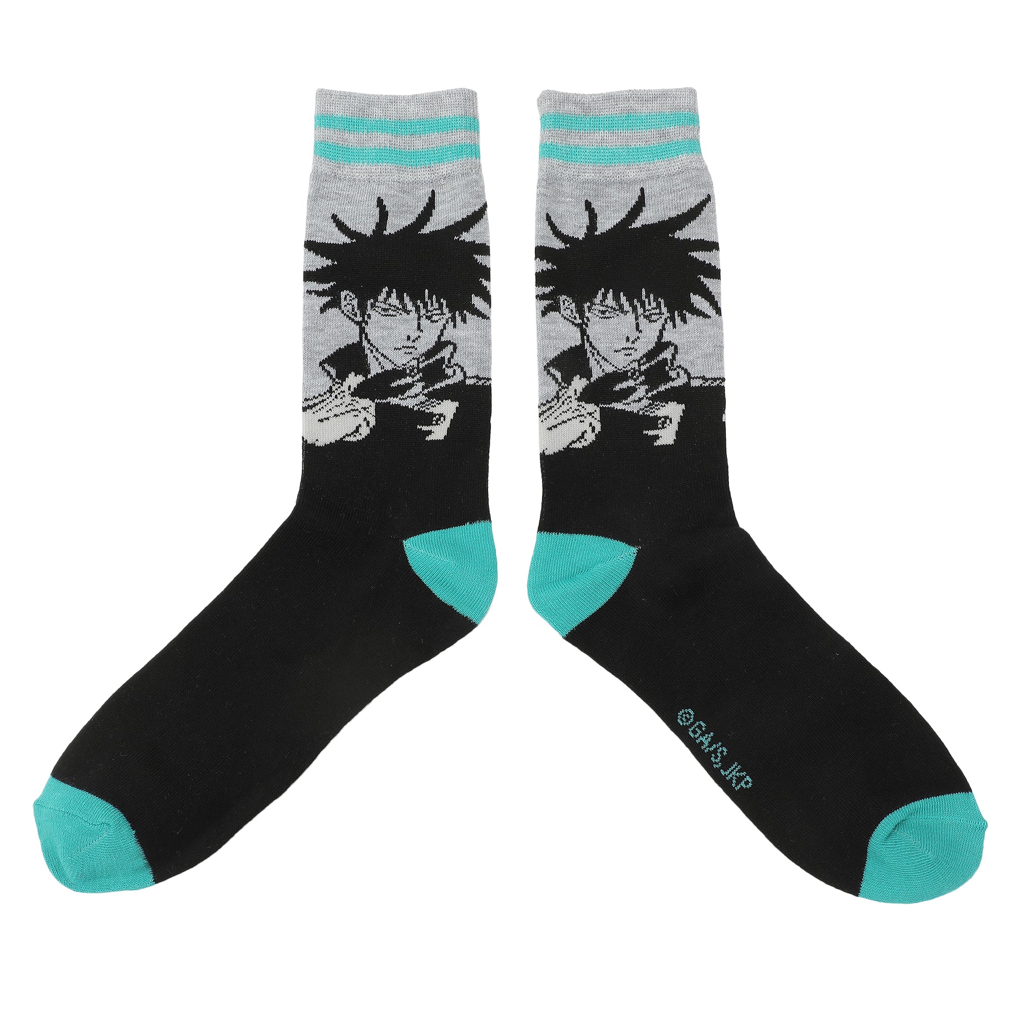 Jujutsu Kaisen Character Art Adult 5-Pair Casual Crew Socks-OSFA