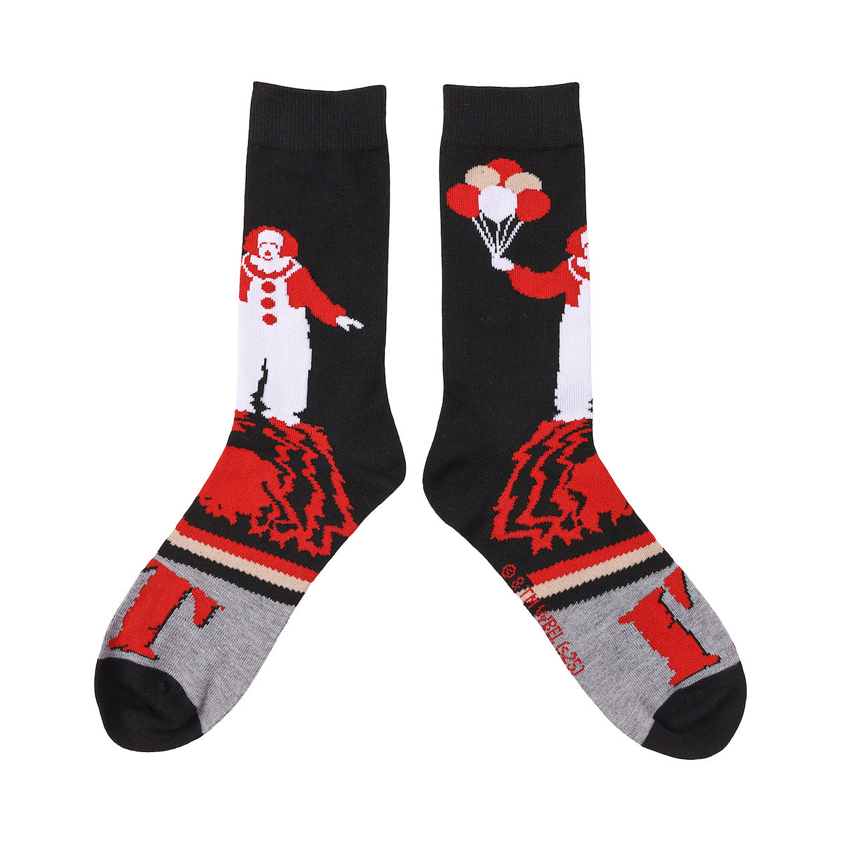 WB Multi Horror Jason Mask It Penny Wise Exorcist Lost Boys With Vampire Teeth It 2 Pennywise Spider 5-Pack Casual Crew Socks