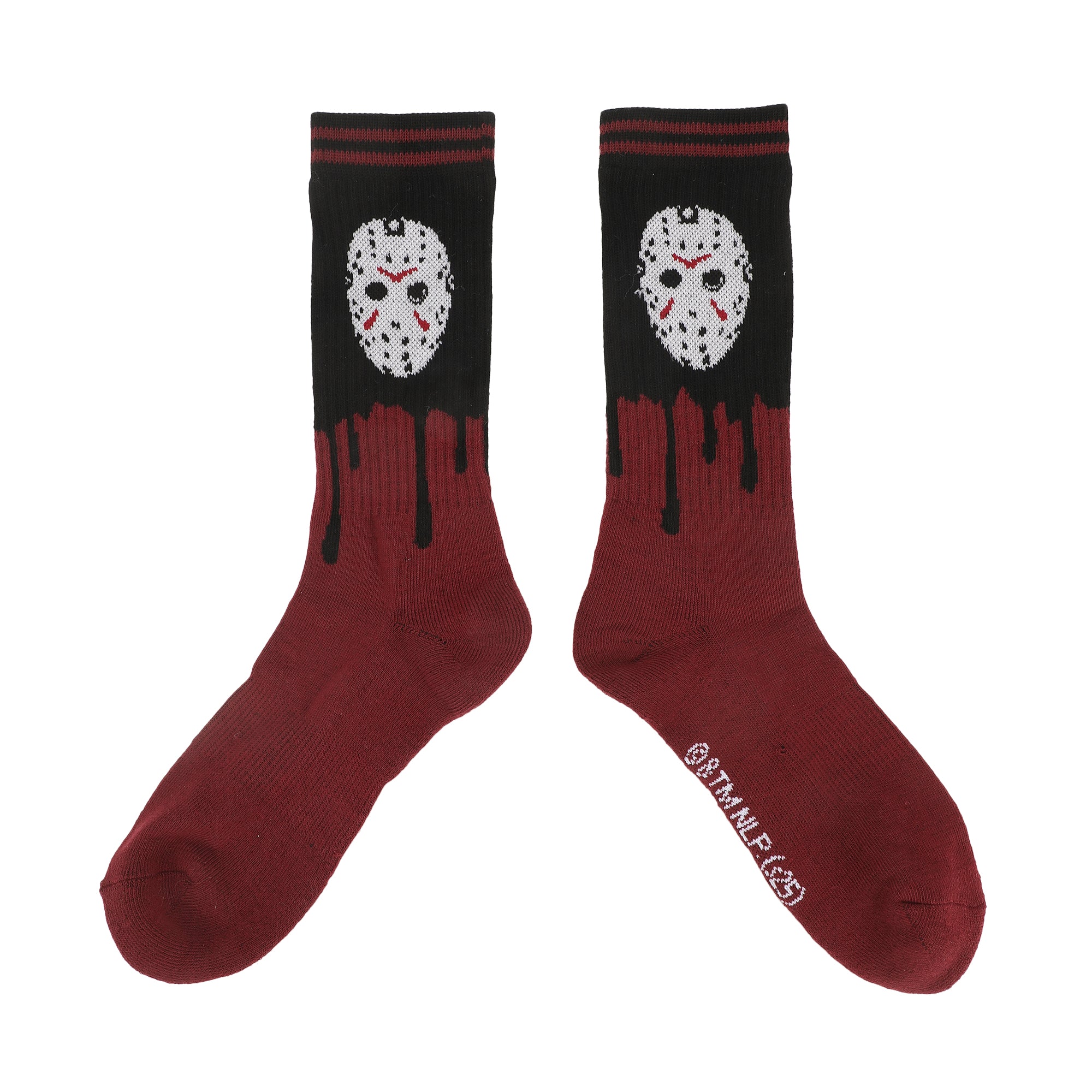 Friday The 13Th Black Light Jason Mask Mens Athletic Crew Socks