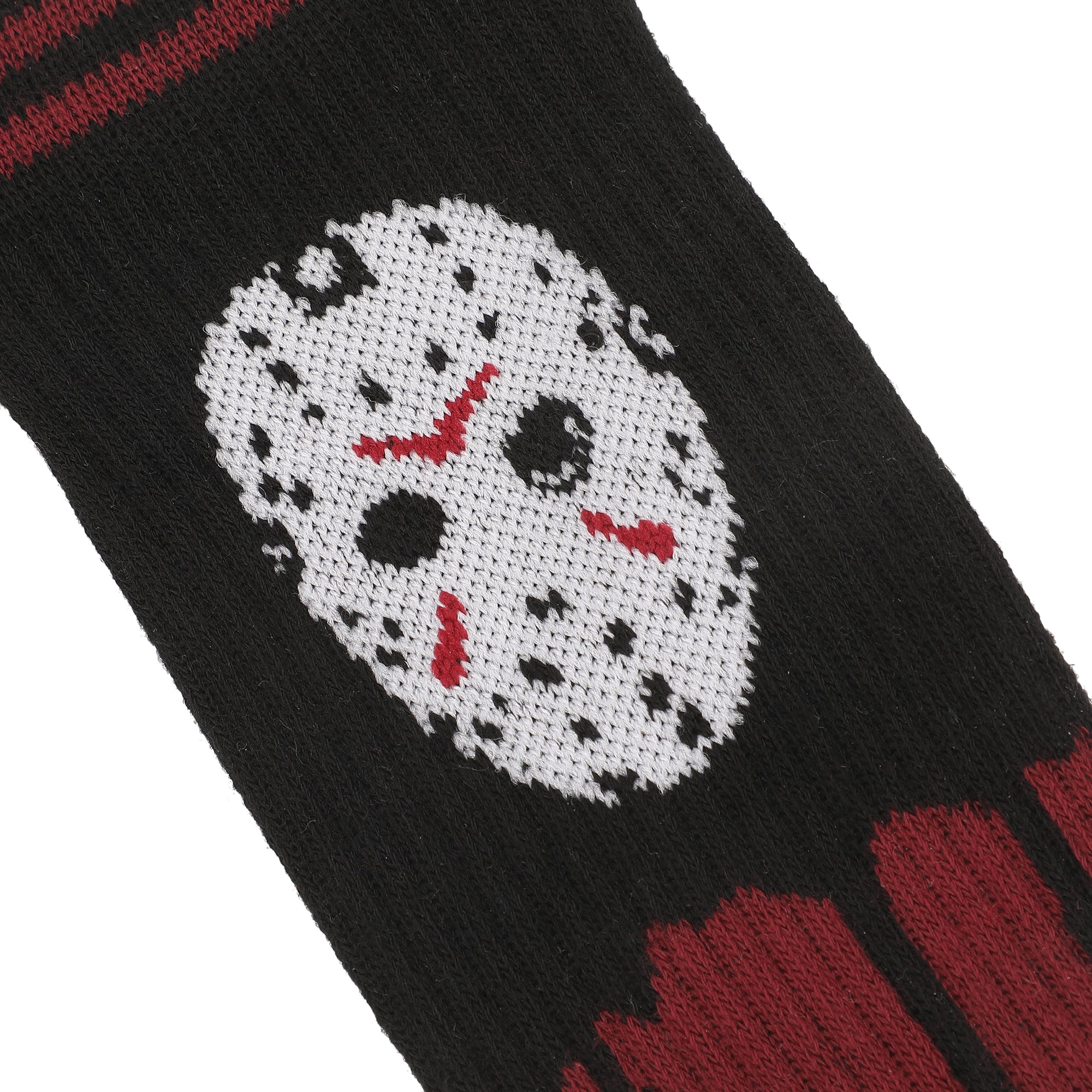 Friday The 13Th Black Light Jason Mask Mens Athletic Crew Socks