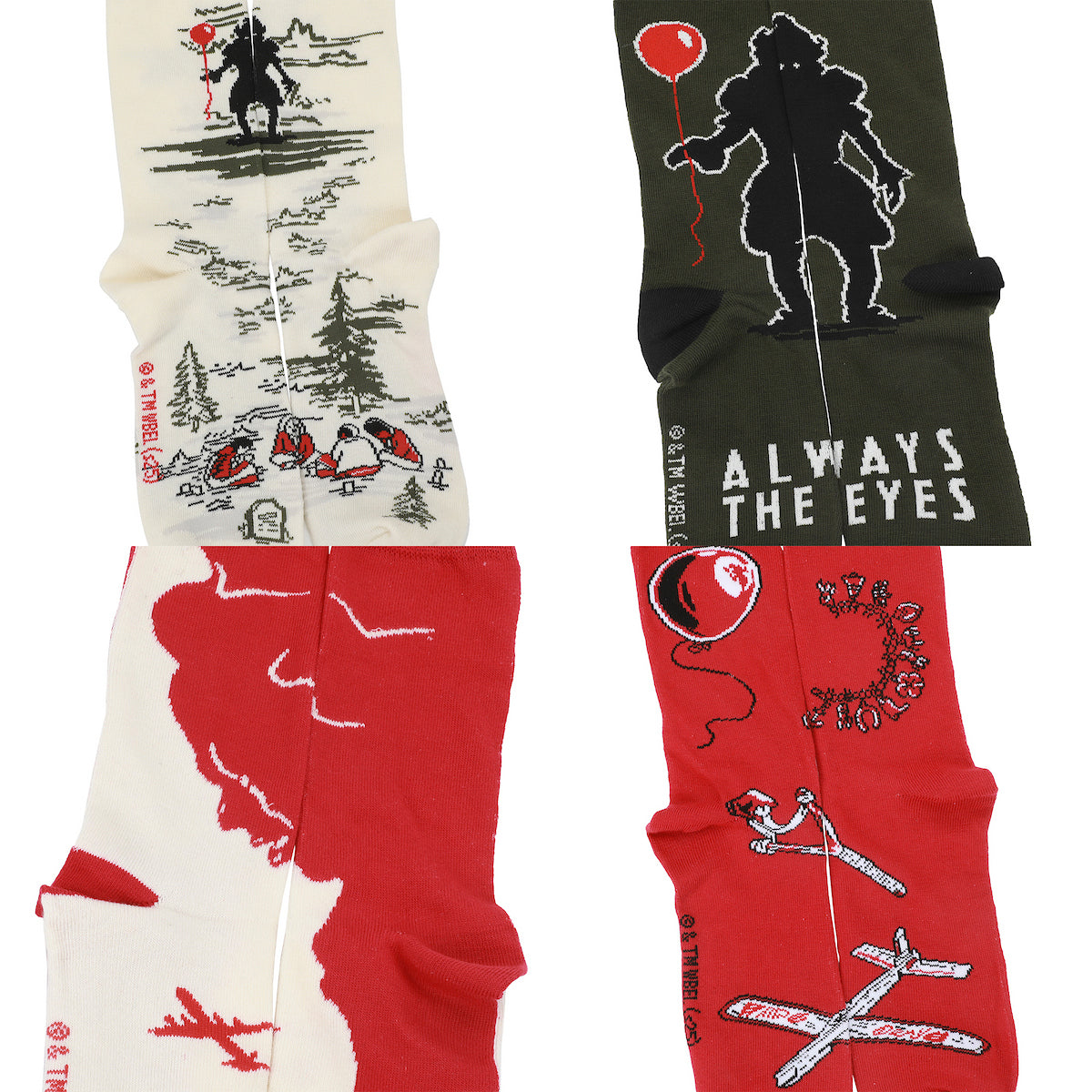 Welcome To Derry Mixed Character and Icons Mens 5-Pack Casual Crew Socks