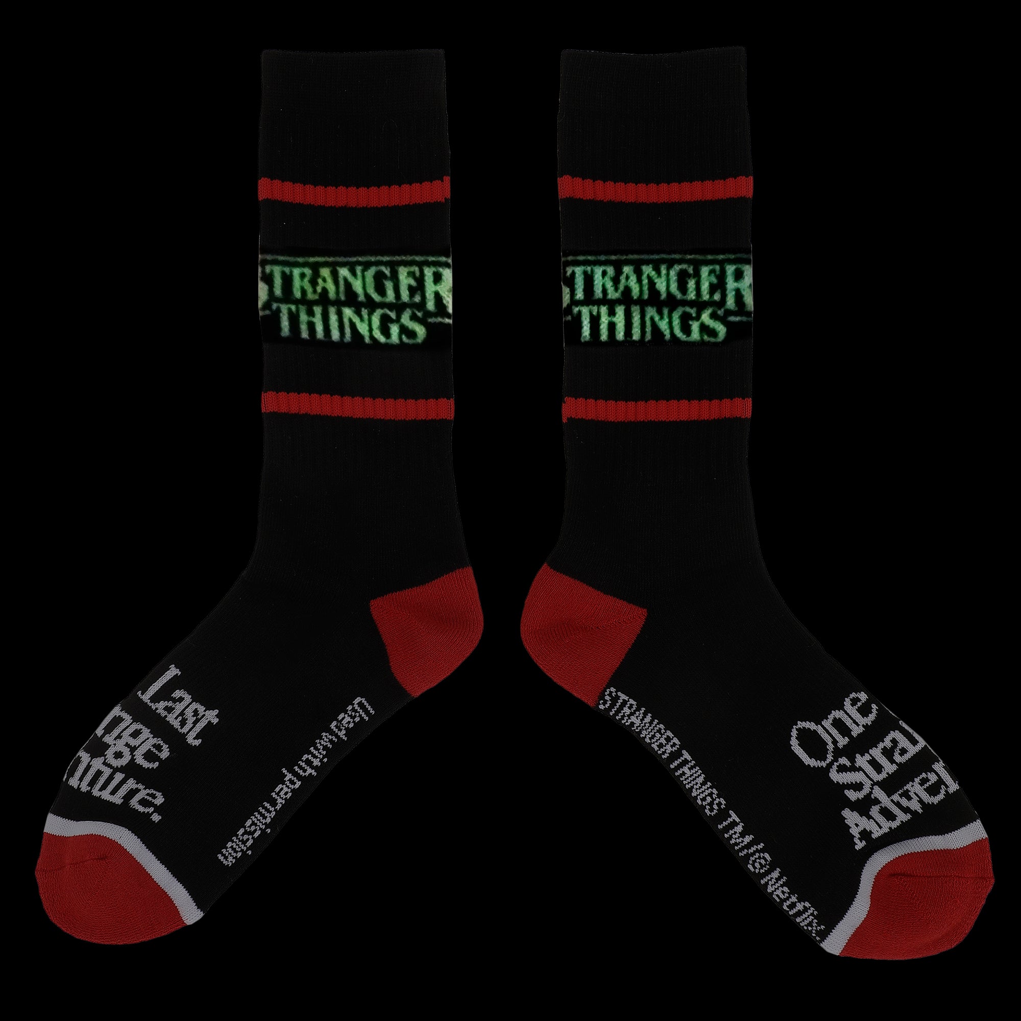 Stranger Things Glow In The Dark, Hellfire Club and Squawk Mens Athletic Crew Socks 3 Pack