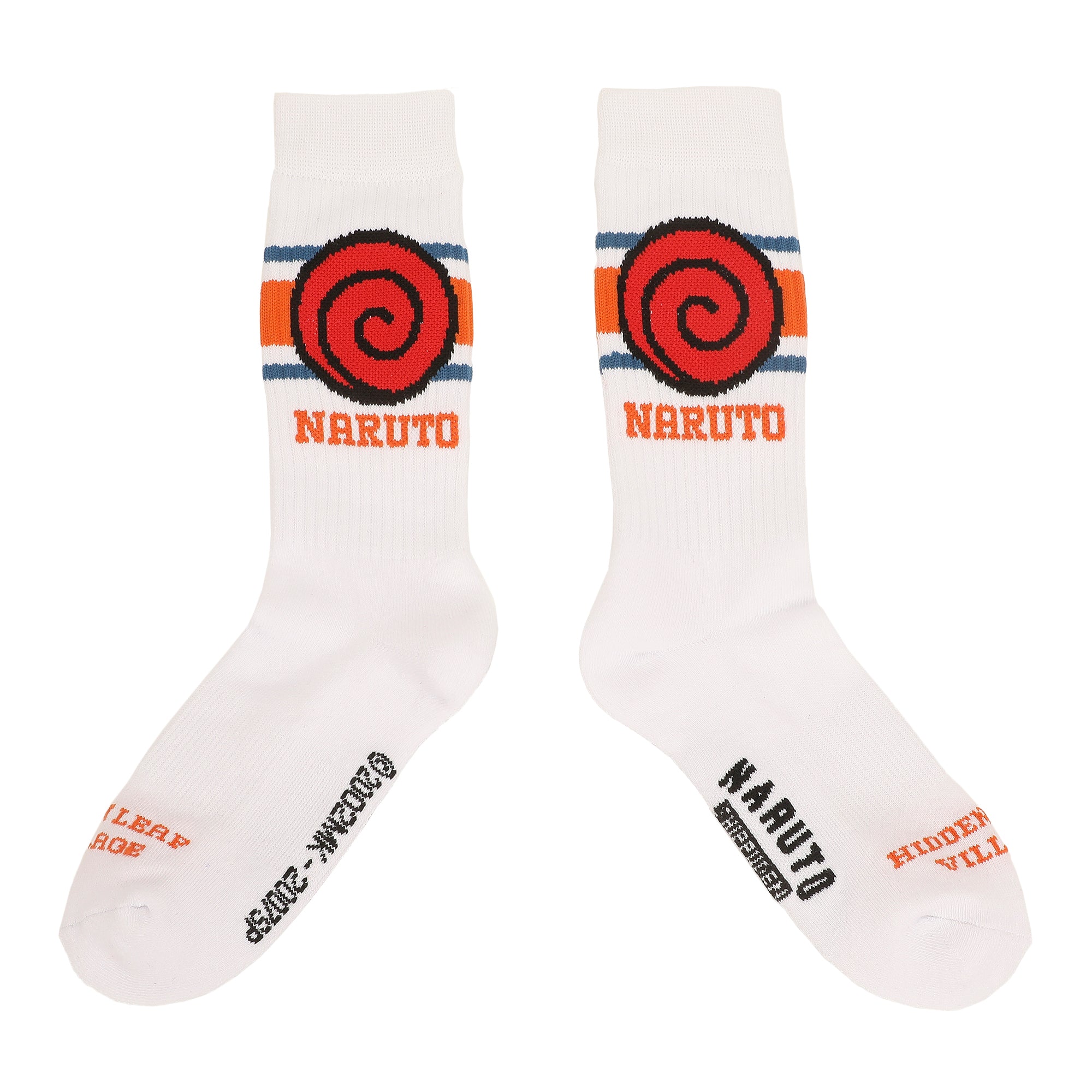 Naruto Uzumaki Clan Hidden Leaf Village Mens Athletic Crew Socks