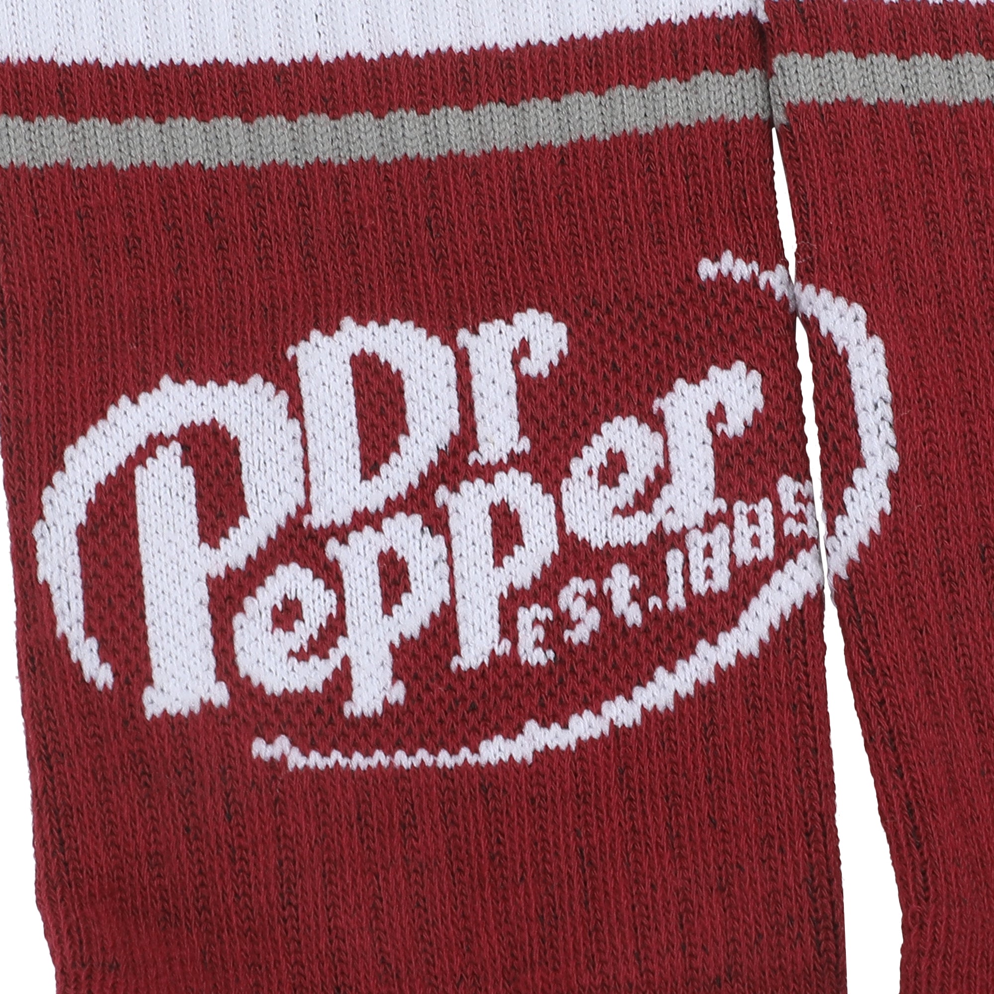 Dr Pepper Classic Logo Maroon Men's Athletic Crew Socks