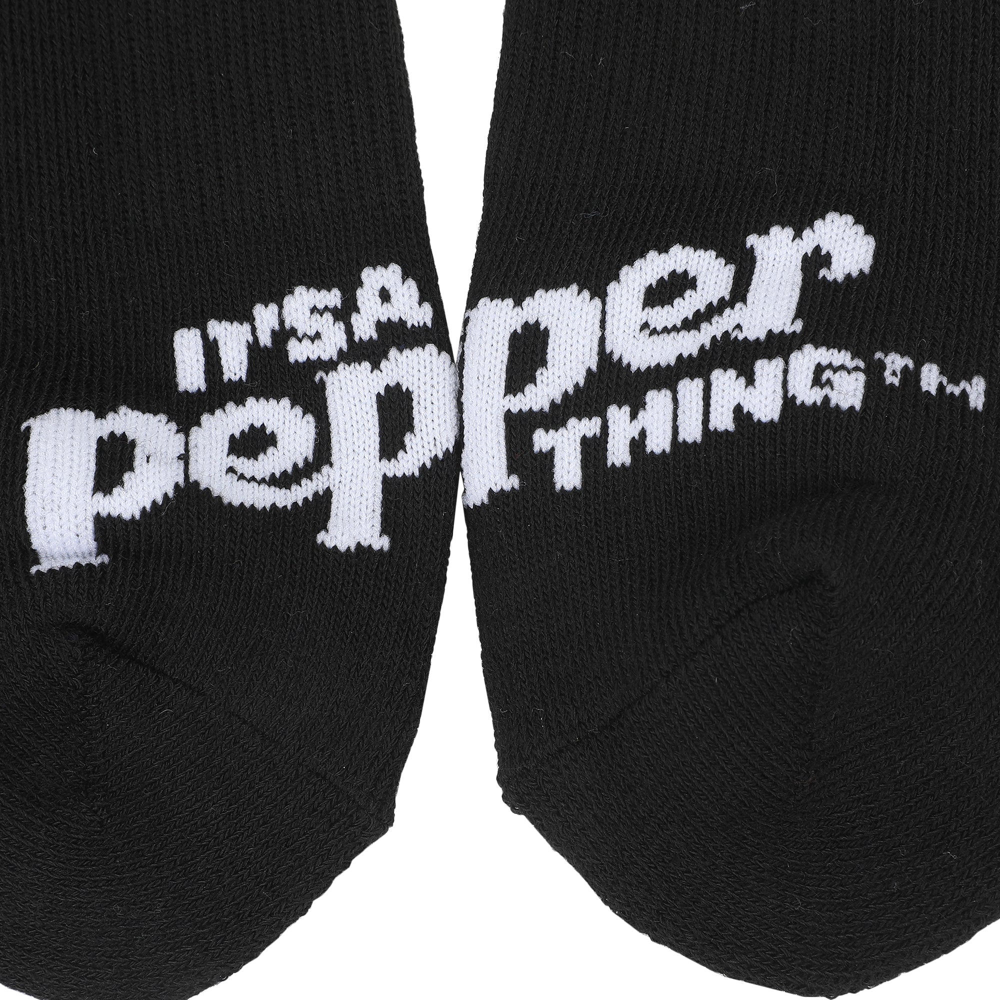 Dr Pepper Classic Logo Black Men's Athletic Crew Socks