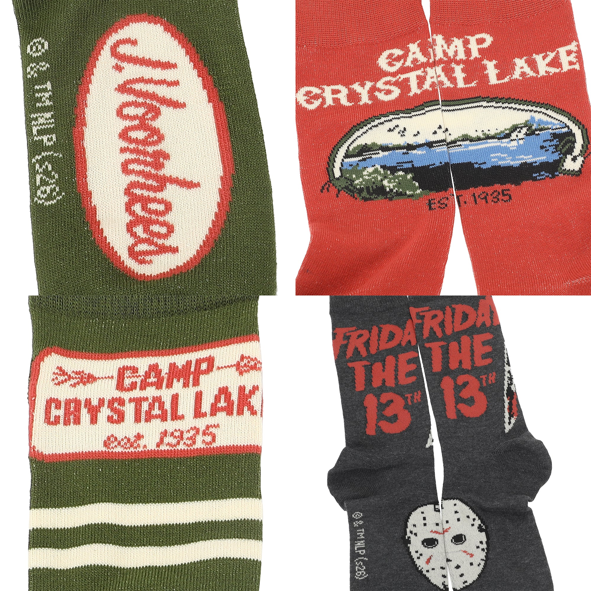 Friday The 13th Camp Crystal Lake 5 Pack Crew Socks