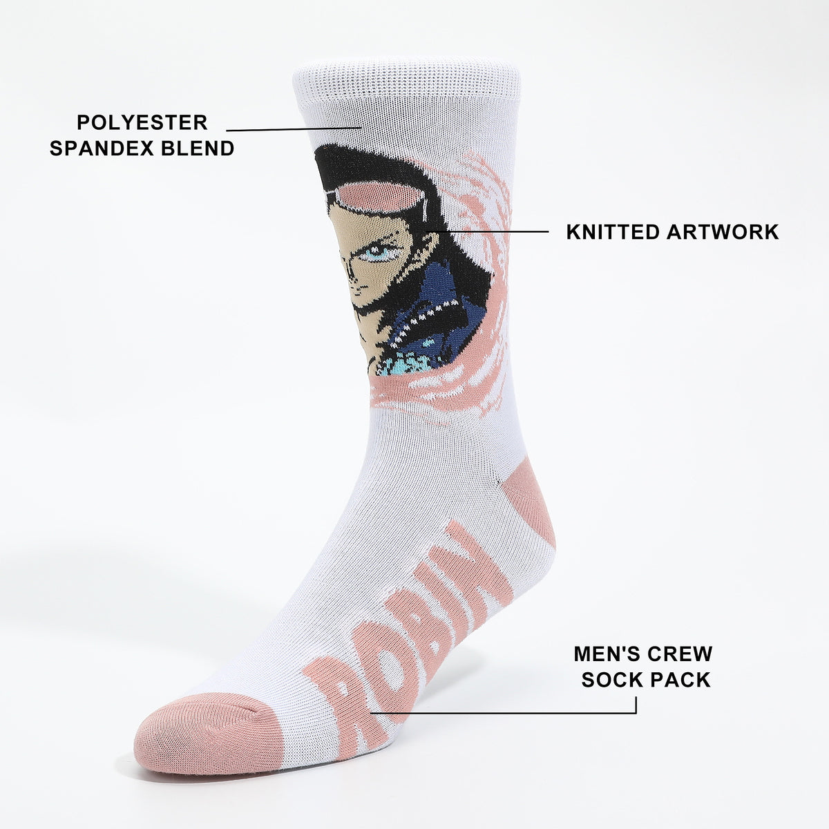 One Piece Characters Crew Socks 5 Pack for Men