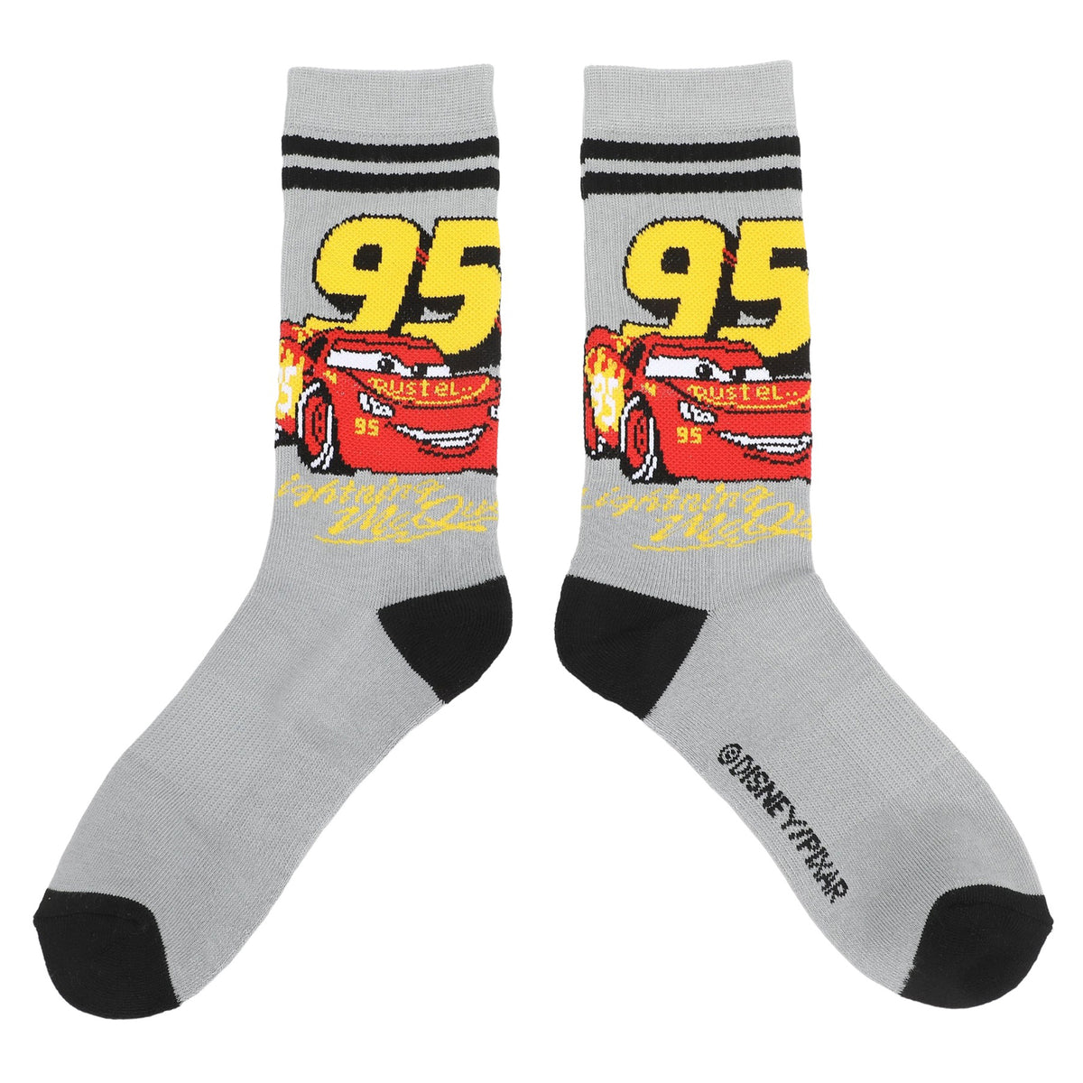 Cars Lightning McQueen Retro Stripe Athletic Crew Socks