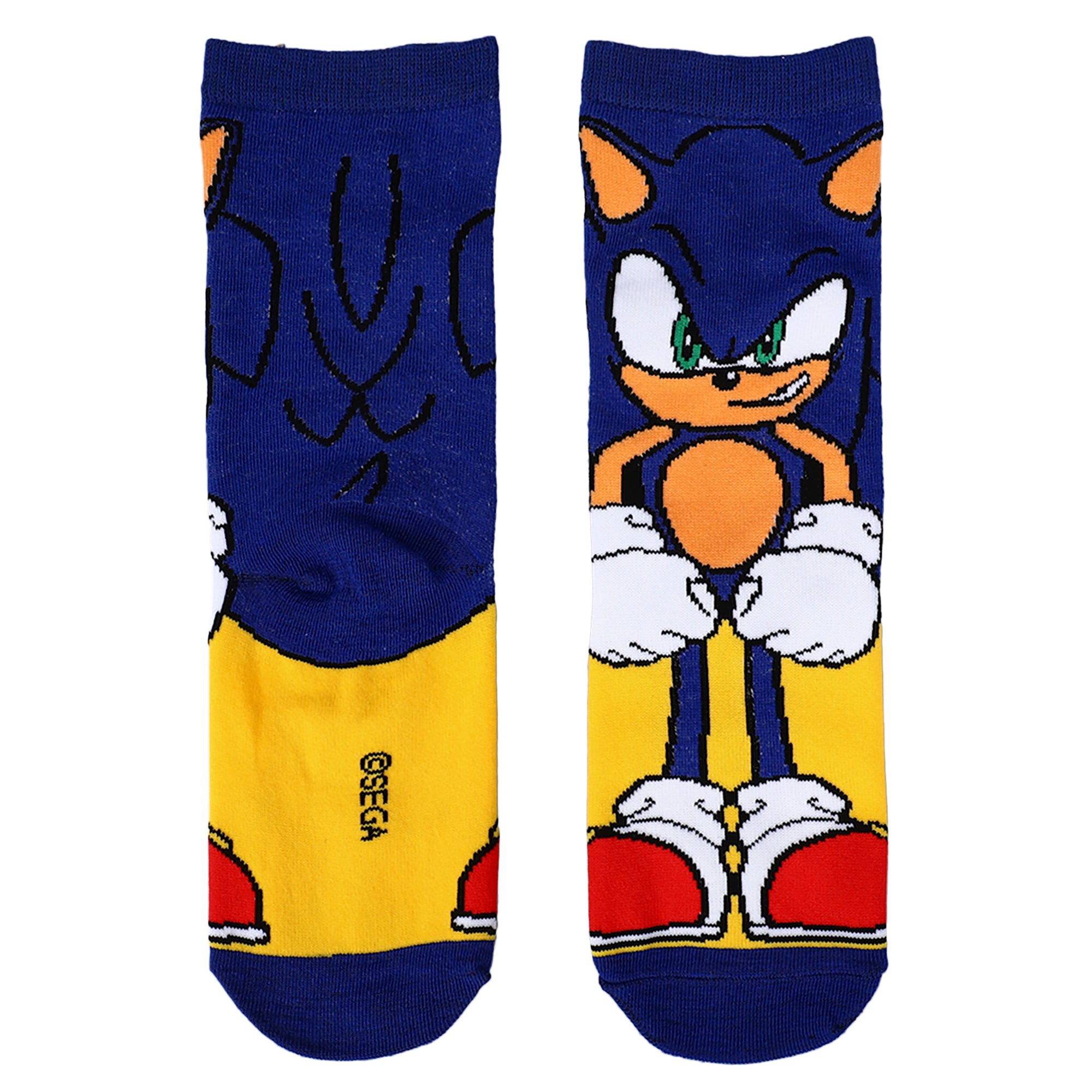 Sonic The Hedgehog Characters Youth 3-Pack 360 Crew Socks