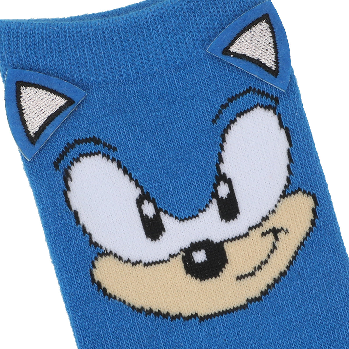 Sonic The Hedgehog Sonic Face With 3D Ears 2-Pair Youth Crew Socks