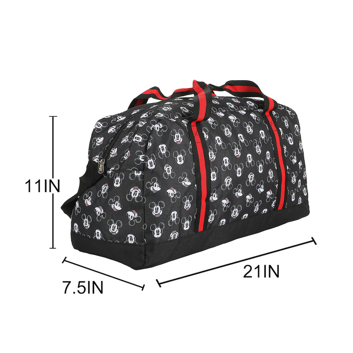 Disney Mickey Mouse Faces All-Over Print Black 21" Packable Duffel