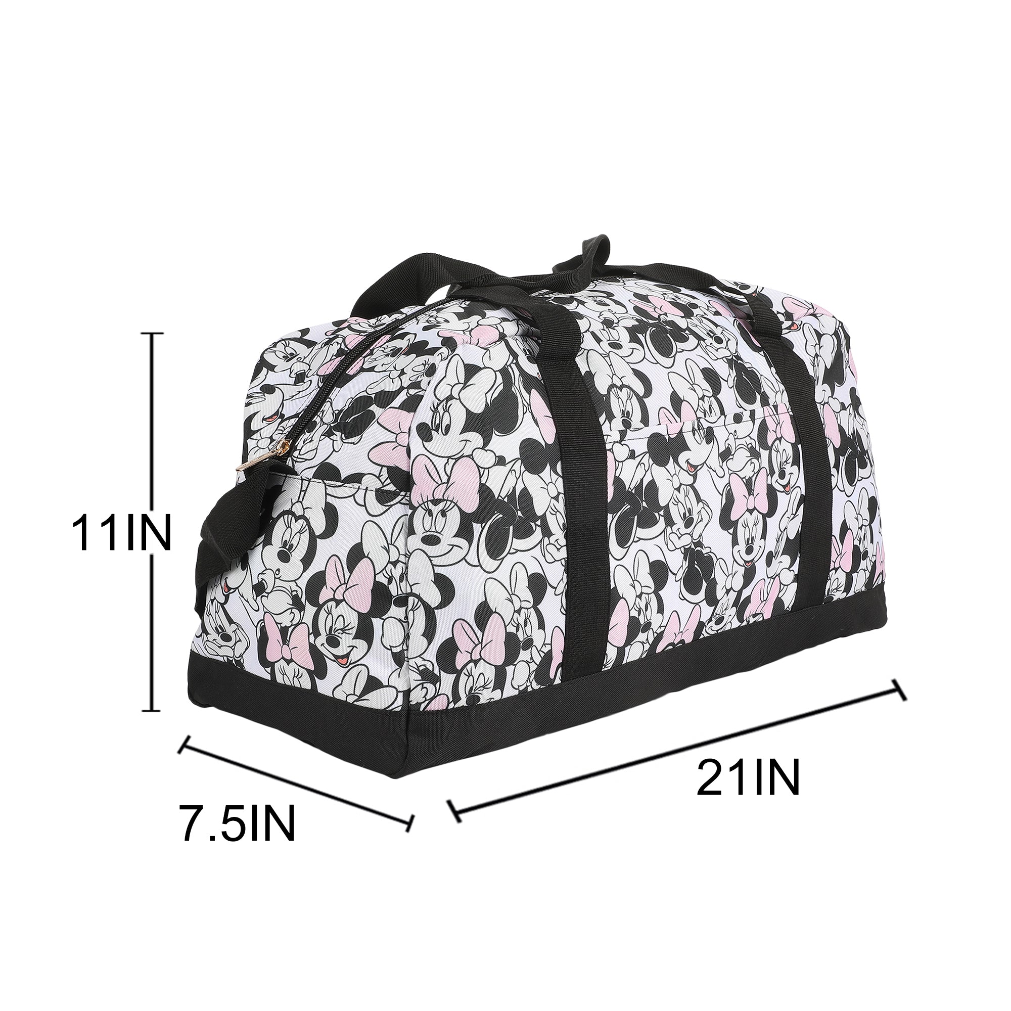Disney Minnie Mouse All-Over Print White 21” Packable Duffel