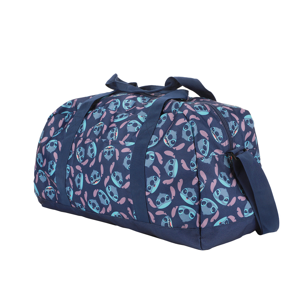 Lilo & Stitch All-Over Stitch Face Print Blue 21" Packable Duffel