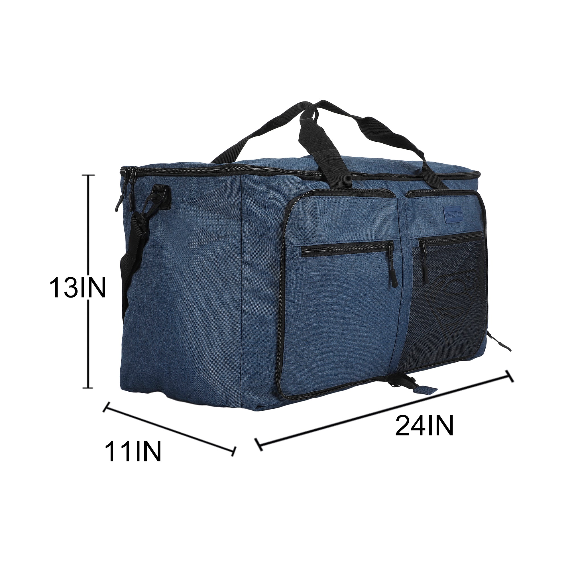 Superman Logo Blue 24” Packable Travel Duffle