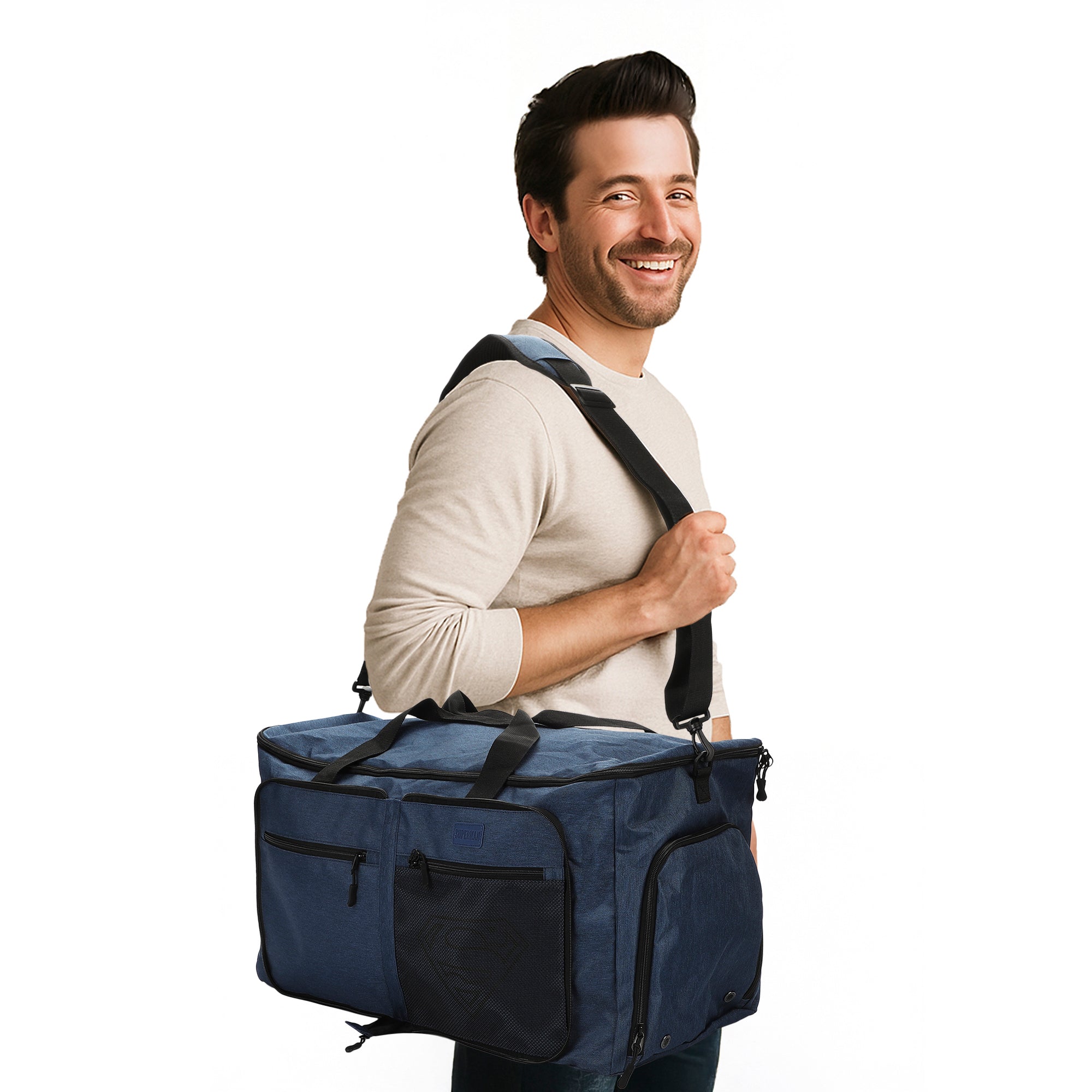 Superman Logo Blue 24” Packable Travel Duffle