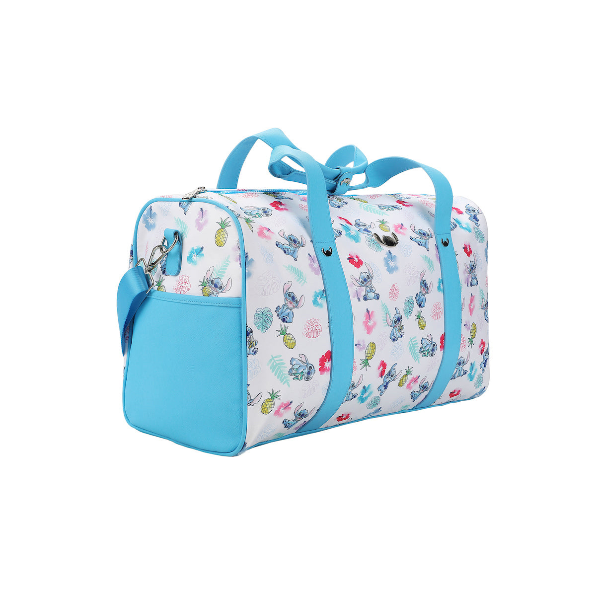 Disney Stitch Tropical Watercolor Print White 18" Duffle Bag