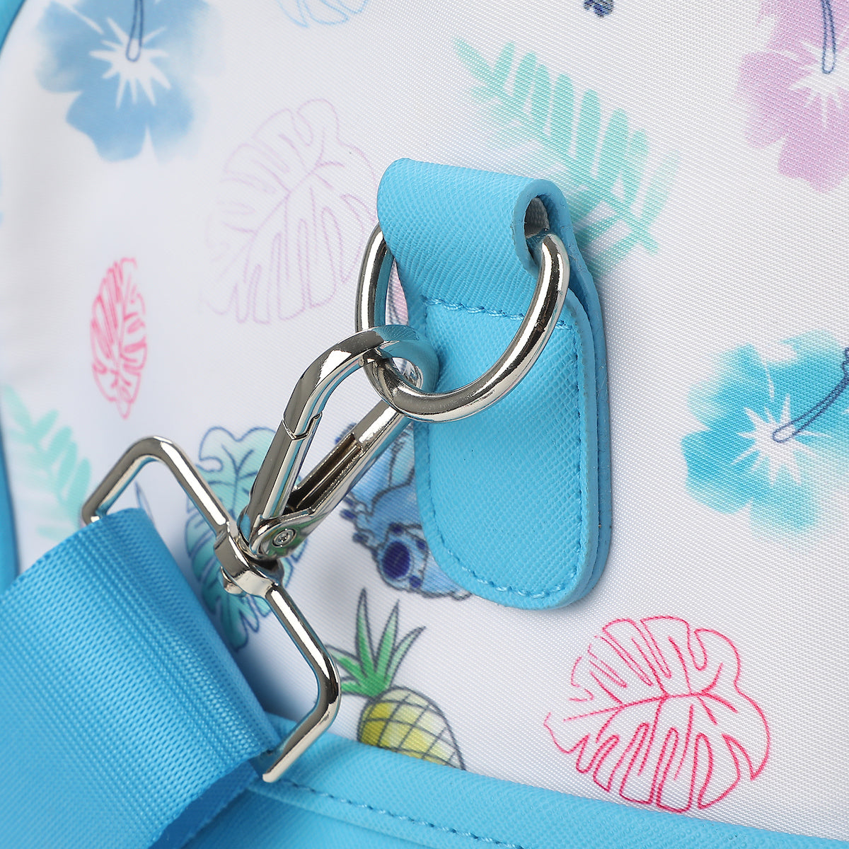 Disney Stitch Tropical Watercolor Print White 18" Duffle Bag