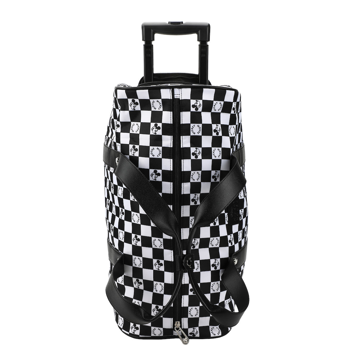 Disney Mickey Mouse Heads Black & White Checkered 18" Duffle Bag