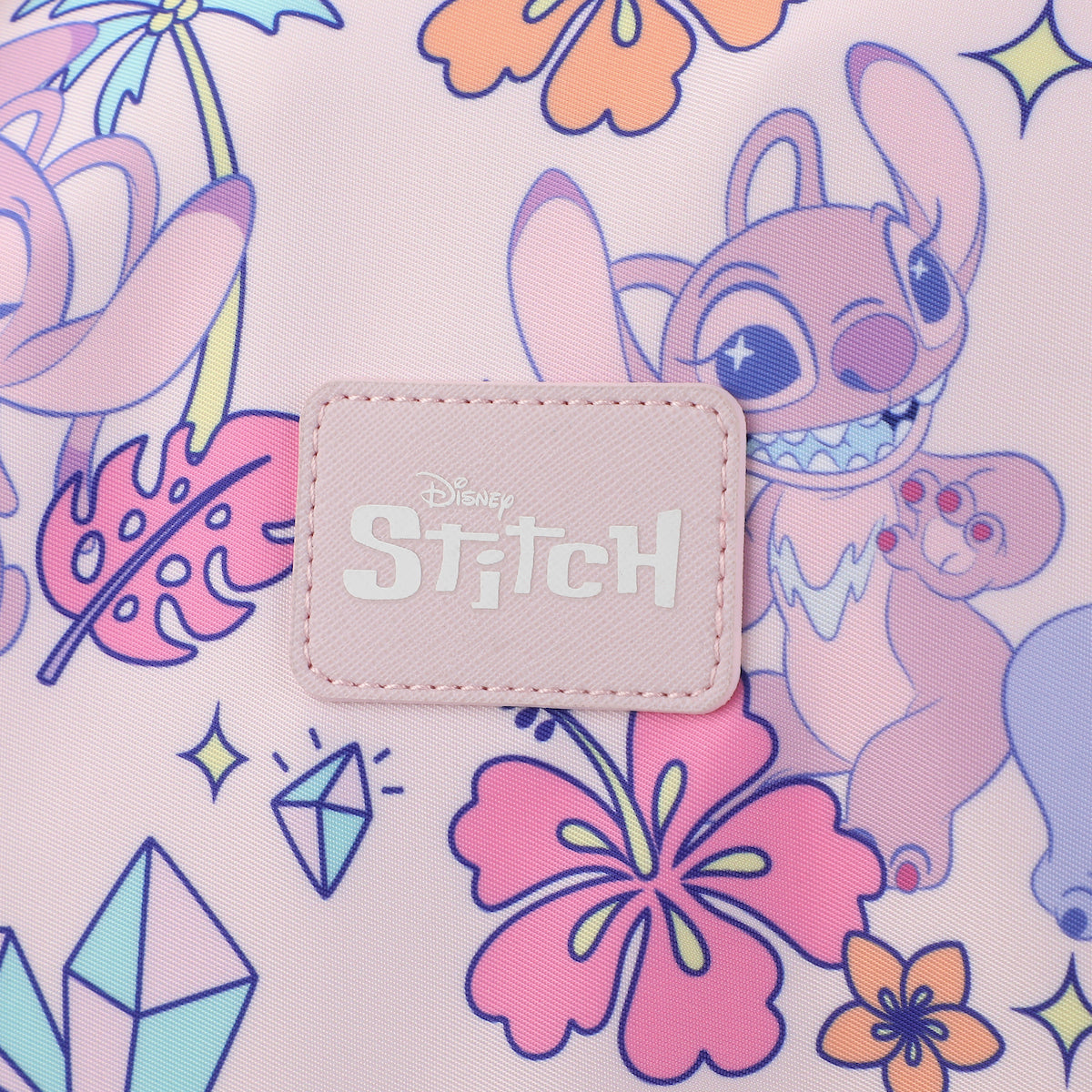 Disney Stitch & Angel 18" Pink Duffle Bag