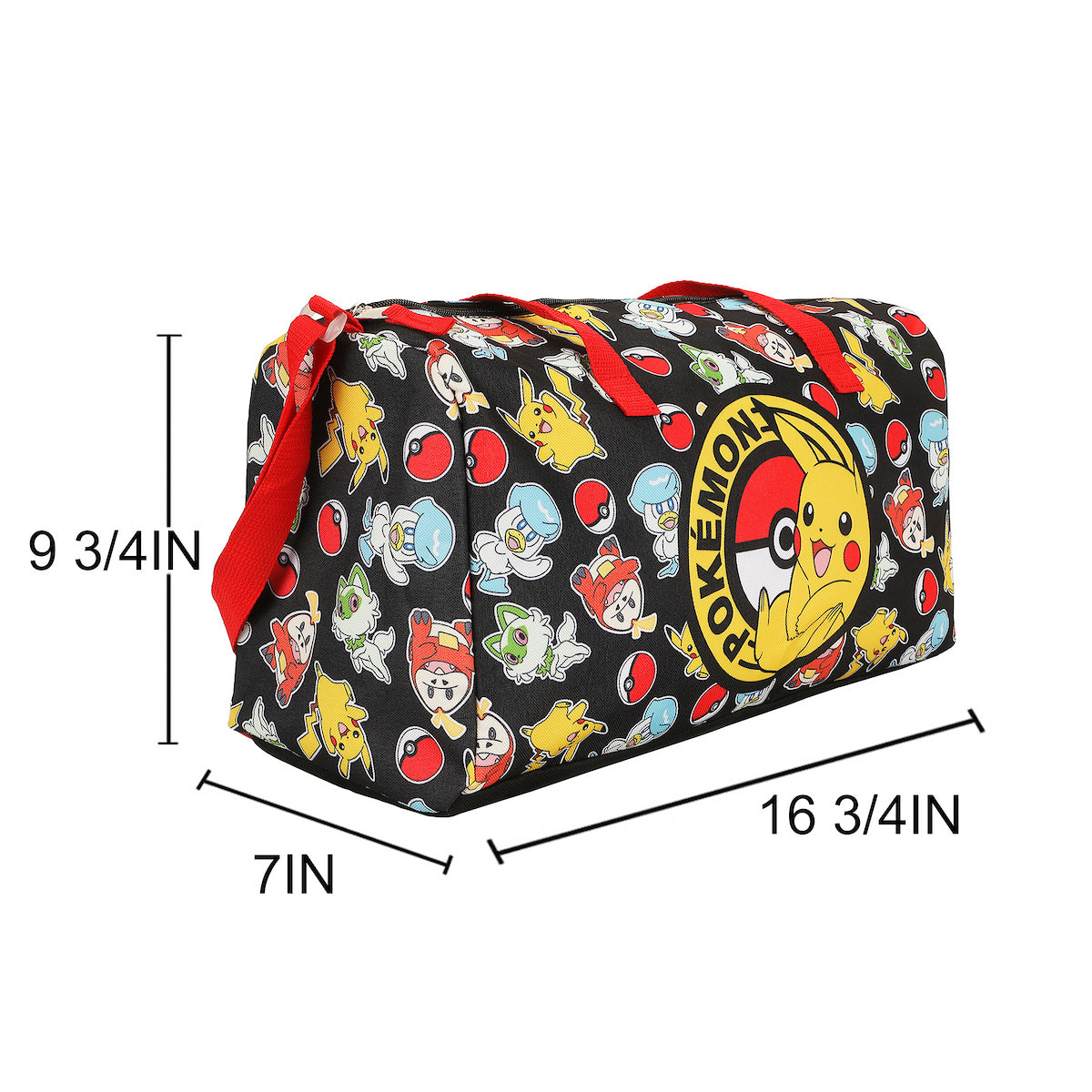 Pokémon Half Poké Ball & Character Print 5-Piece Duffel Bag Set