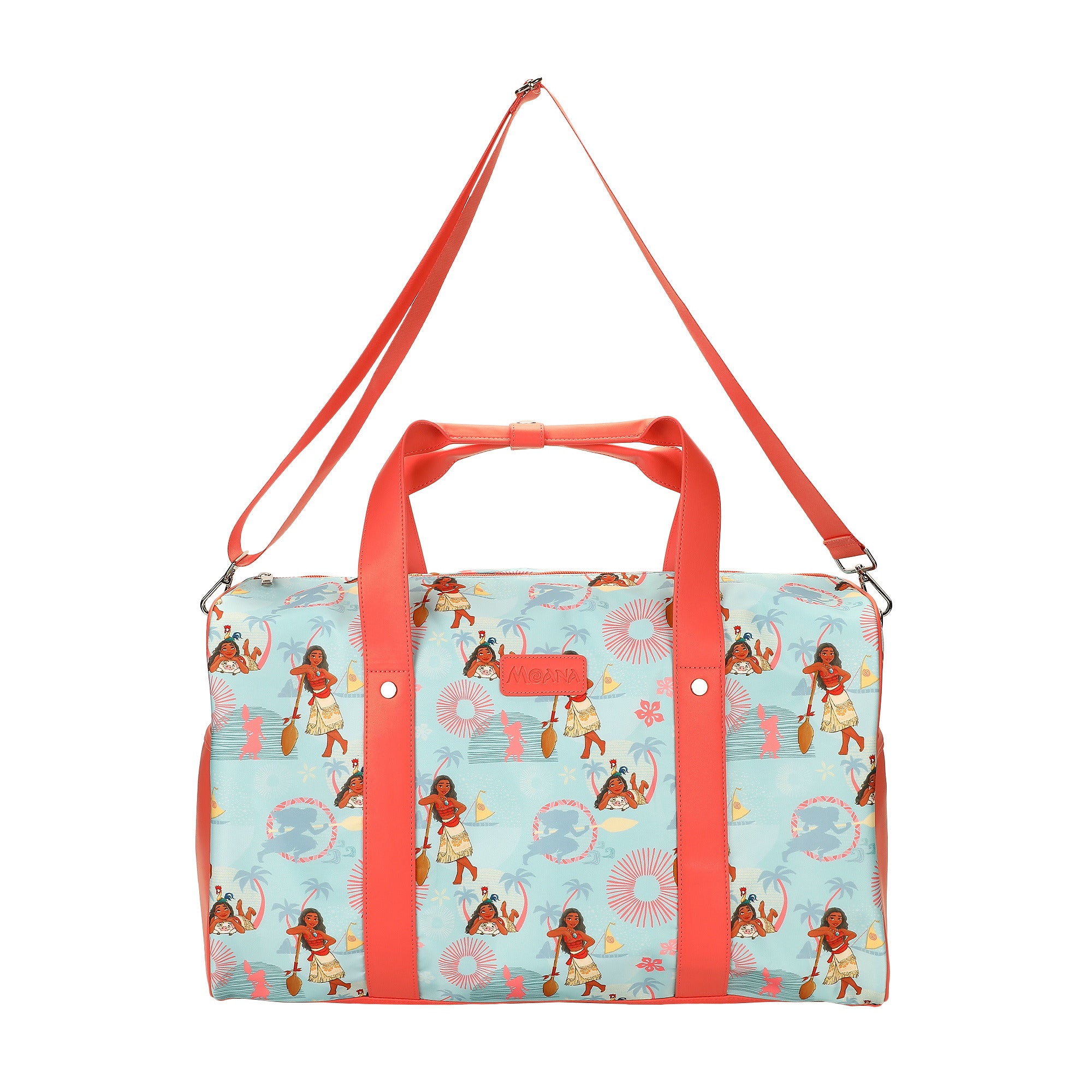 Moana All-Over Character Print Pink 18” Duffel Bag