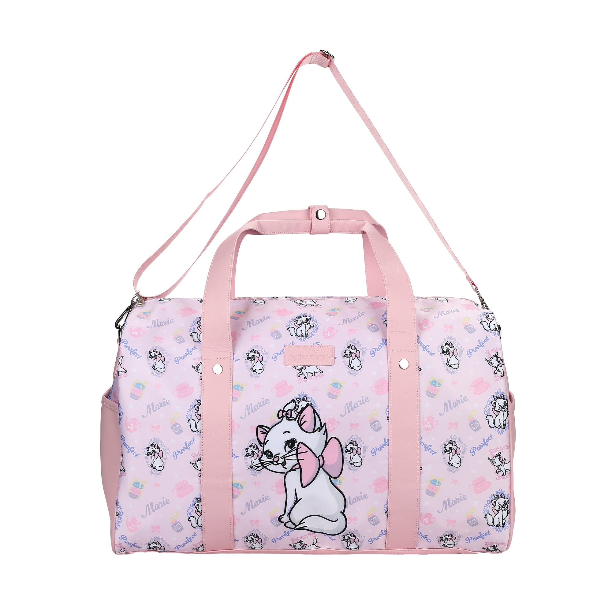Aristocats Pink Duffle Bag For Kids School Travel