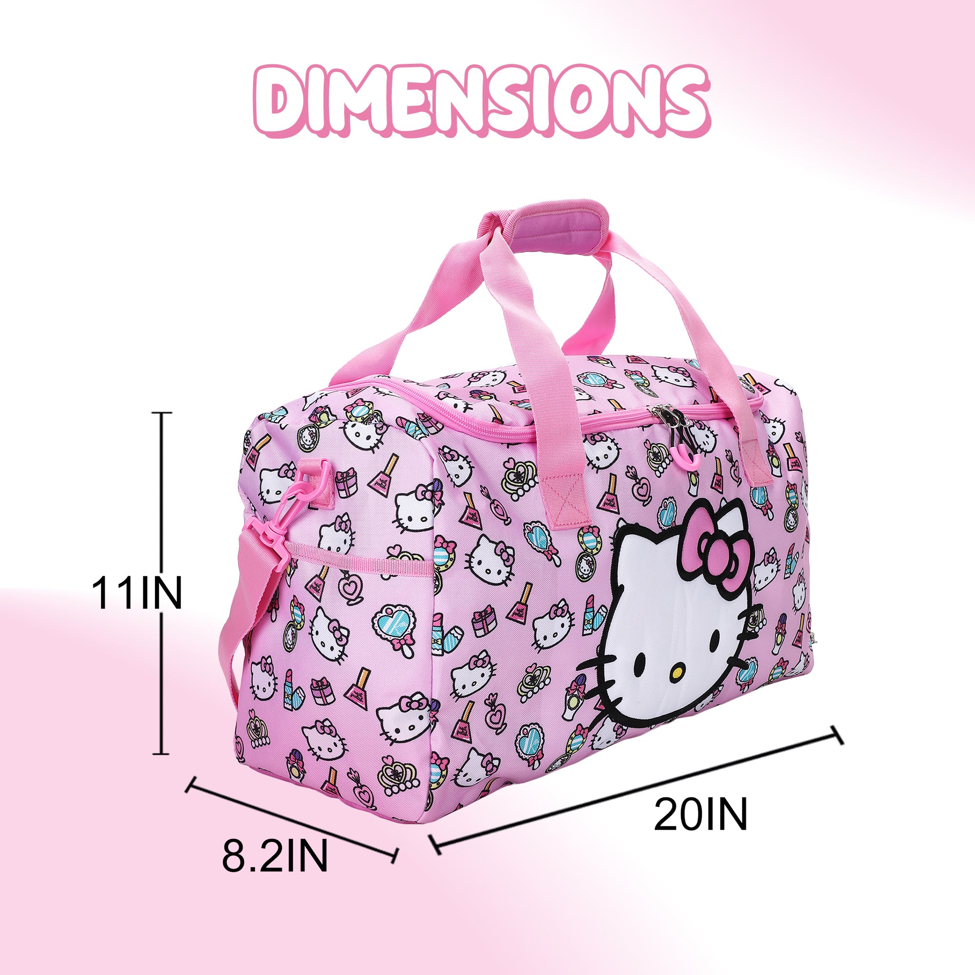 Hello Kitty Core 20" Duffle Bag For Kids Travel