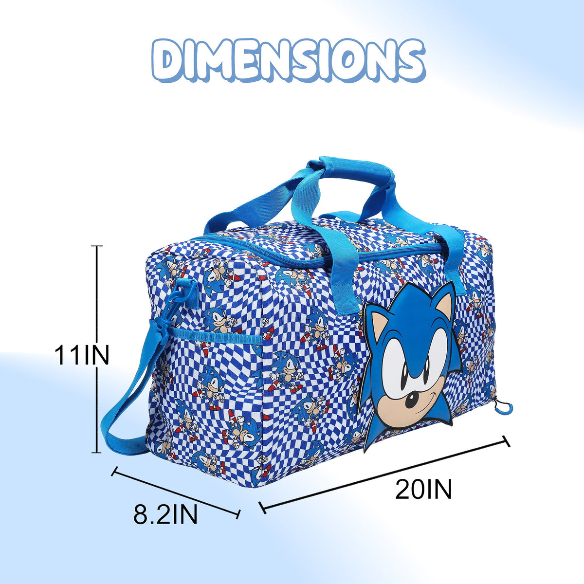 Sonic The Hedgehog Classic Duffle Bag with Shoe Compartment
