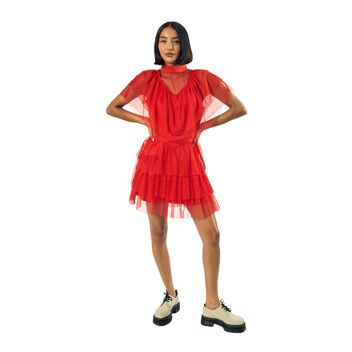 Beetlejuice Lydia Deetz Wedding Gown Women's Red Cosplay Dress