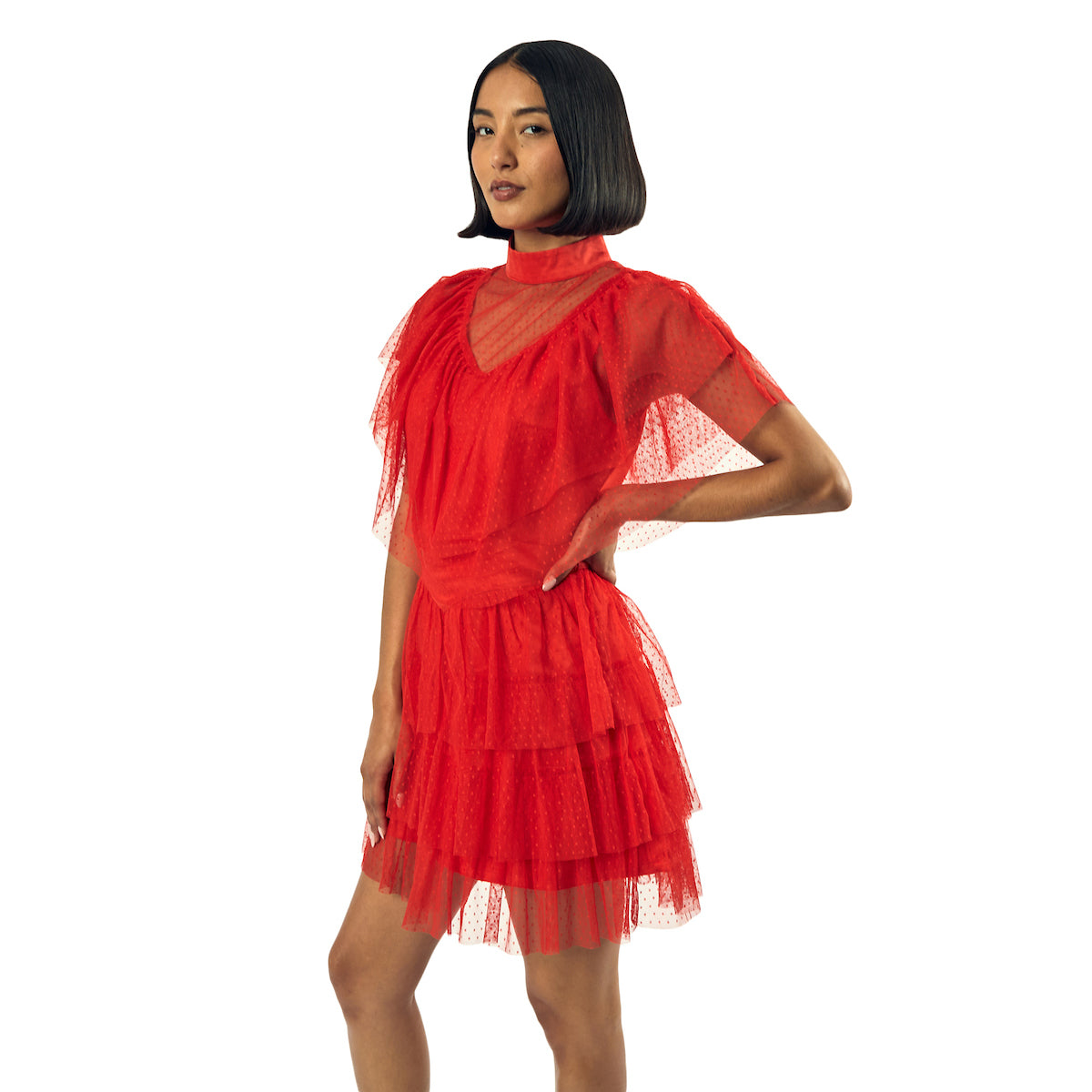 Beetlejuice Lydia Deetz Wedding Gown Women's Red Cosplay Dress