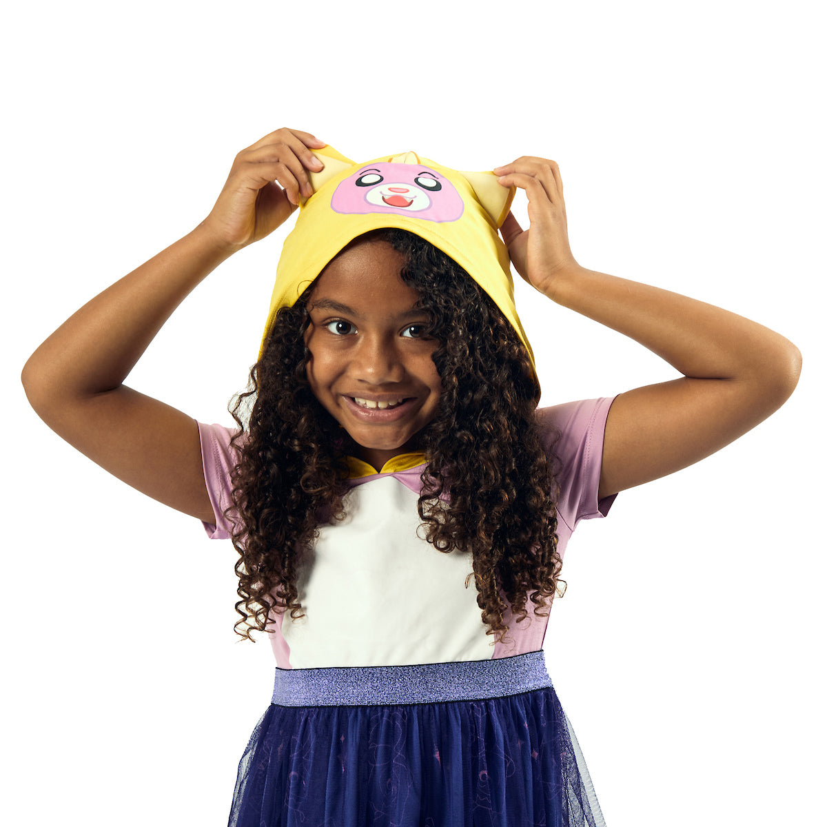 LankyBox Foxy Girl's Purple Short Sleeve Hooded Cosplay Dress