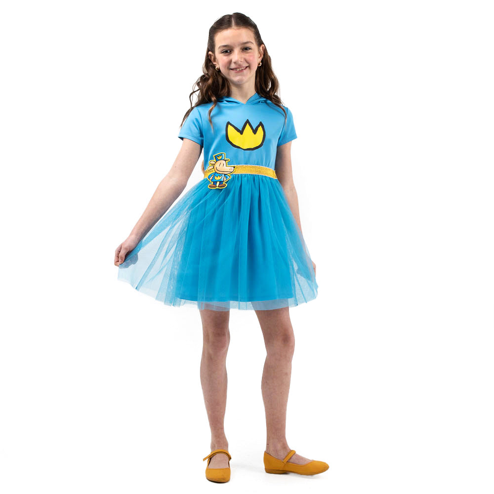 Dog Man Youth Girl Cosplay Dress With Tulle Skirt And 3D Dog Ears
