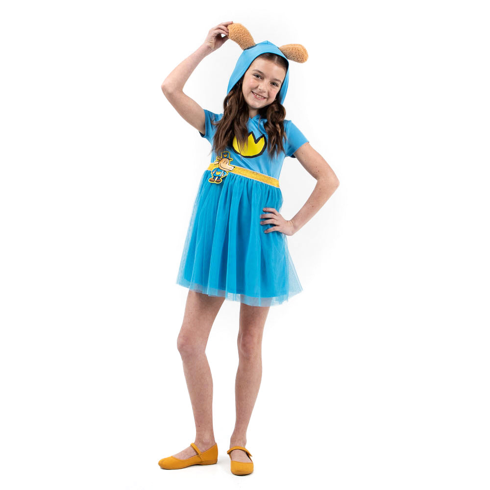 Dog Man Youth Girl Cosplay Dress With Tulle Skirt And 3D Dog Ears