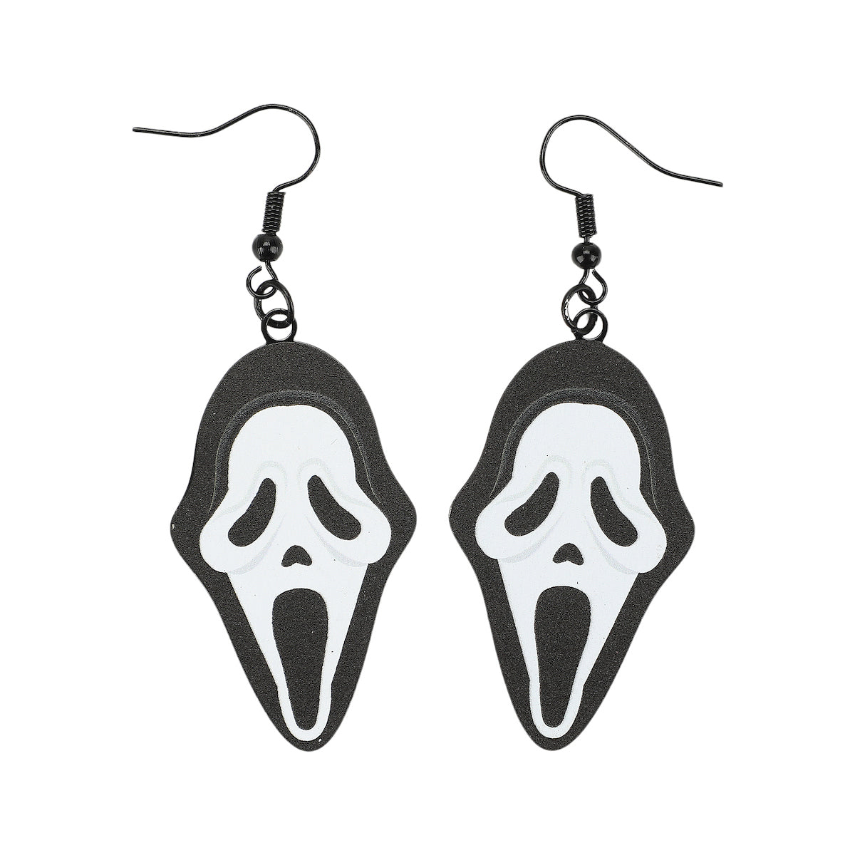 Ghostface Oversized Character and Stud Earrings Set