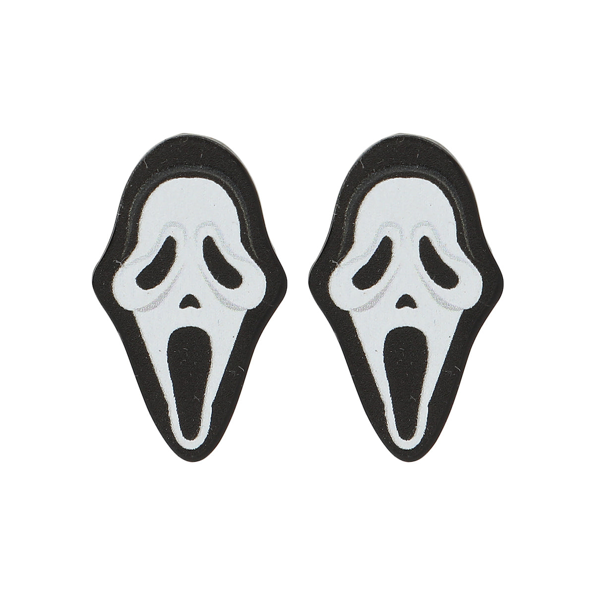 Ghostface Oversized Character and Stud Earrings Set
