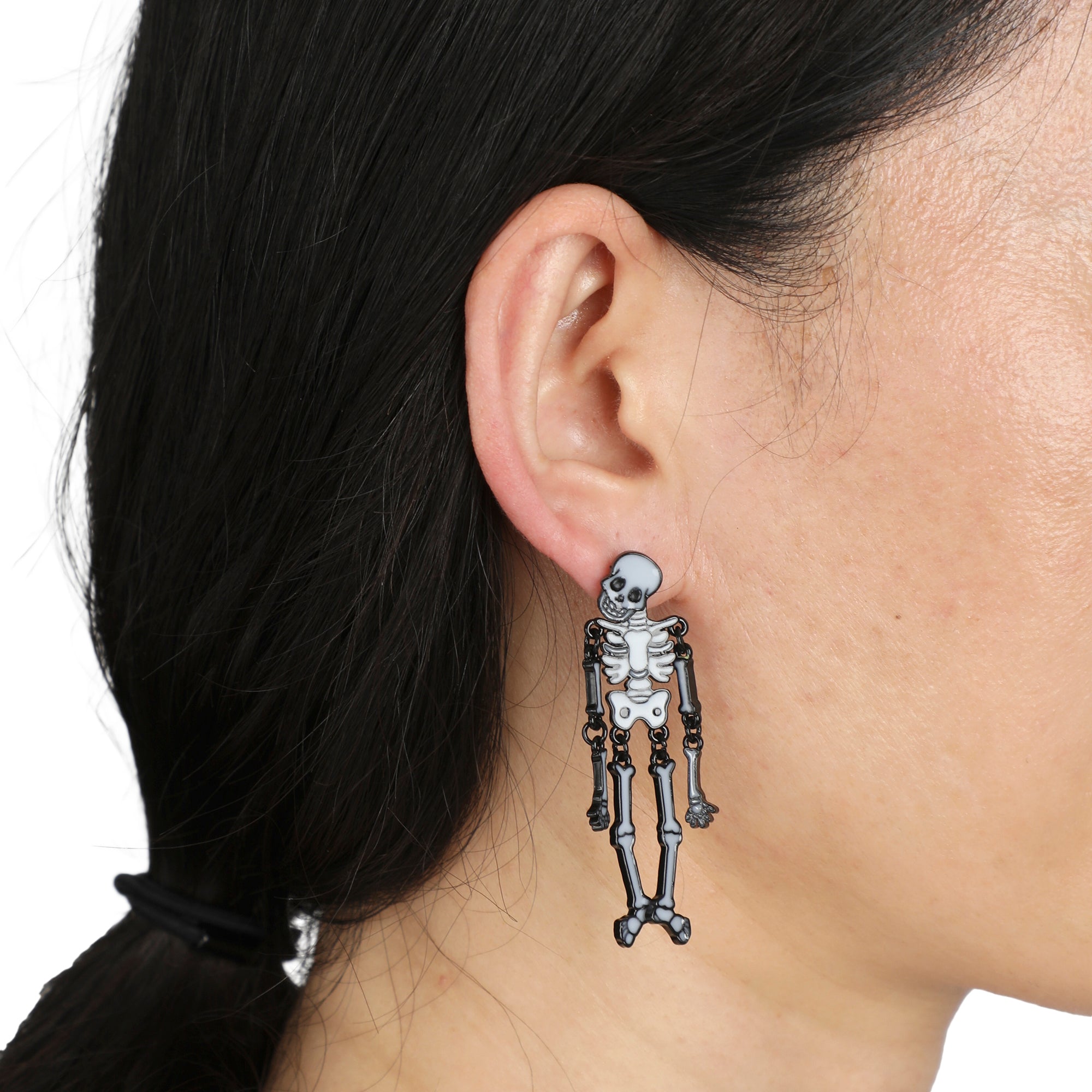 Halloween Glow-In-The-Dark Skeleton Earrings